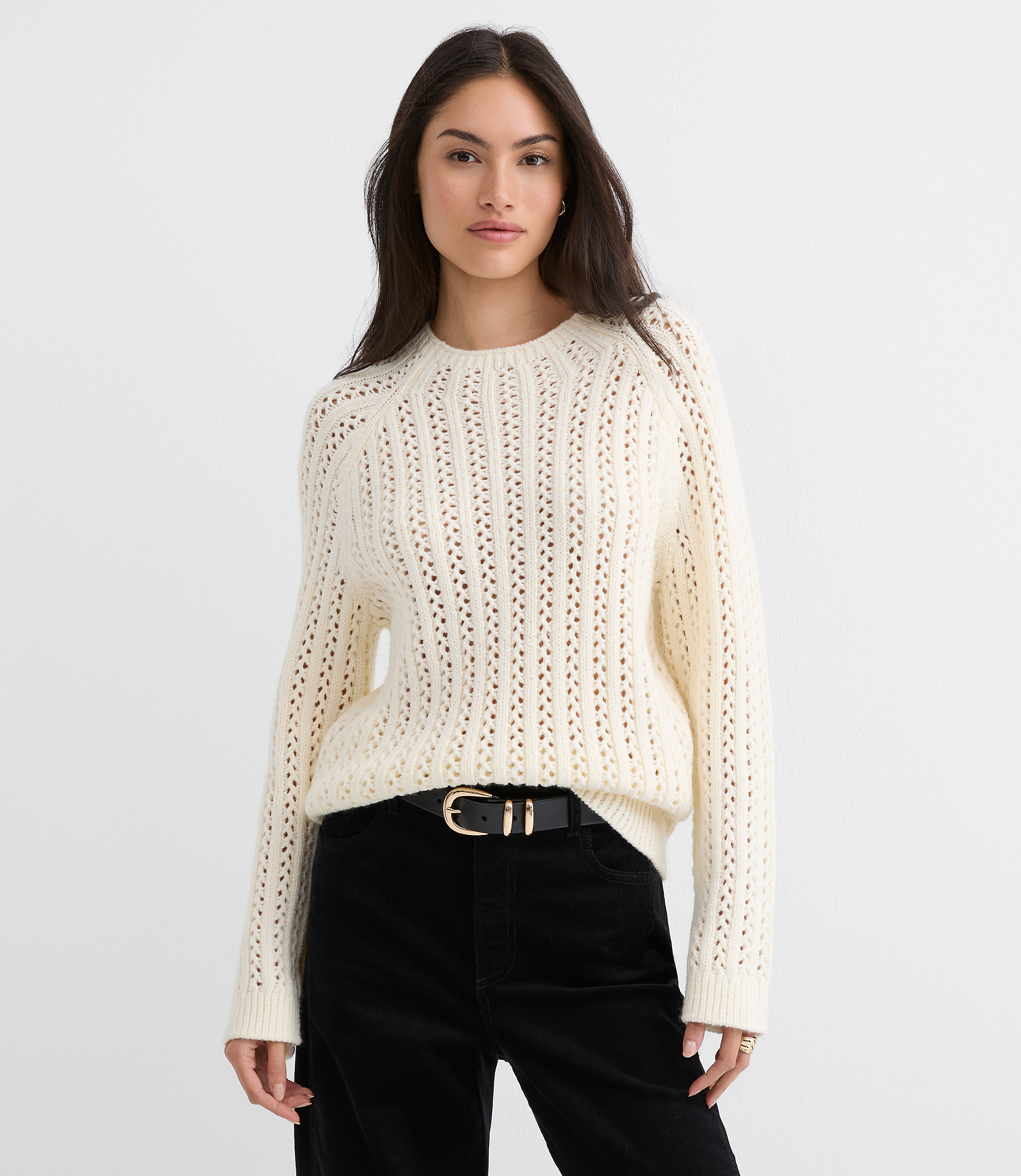Stitchy Raglan Sweater
