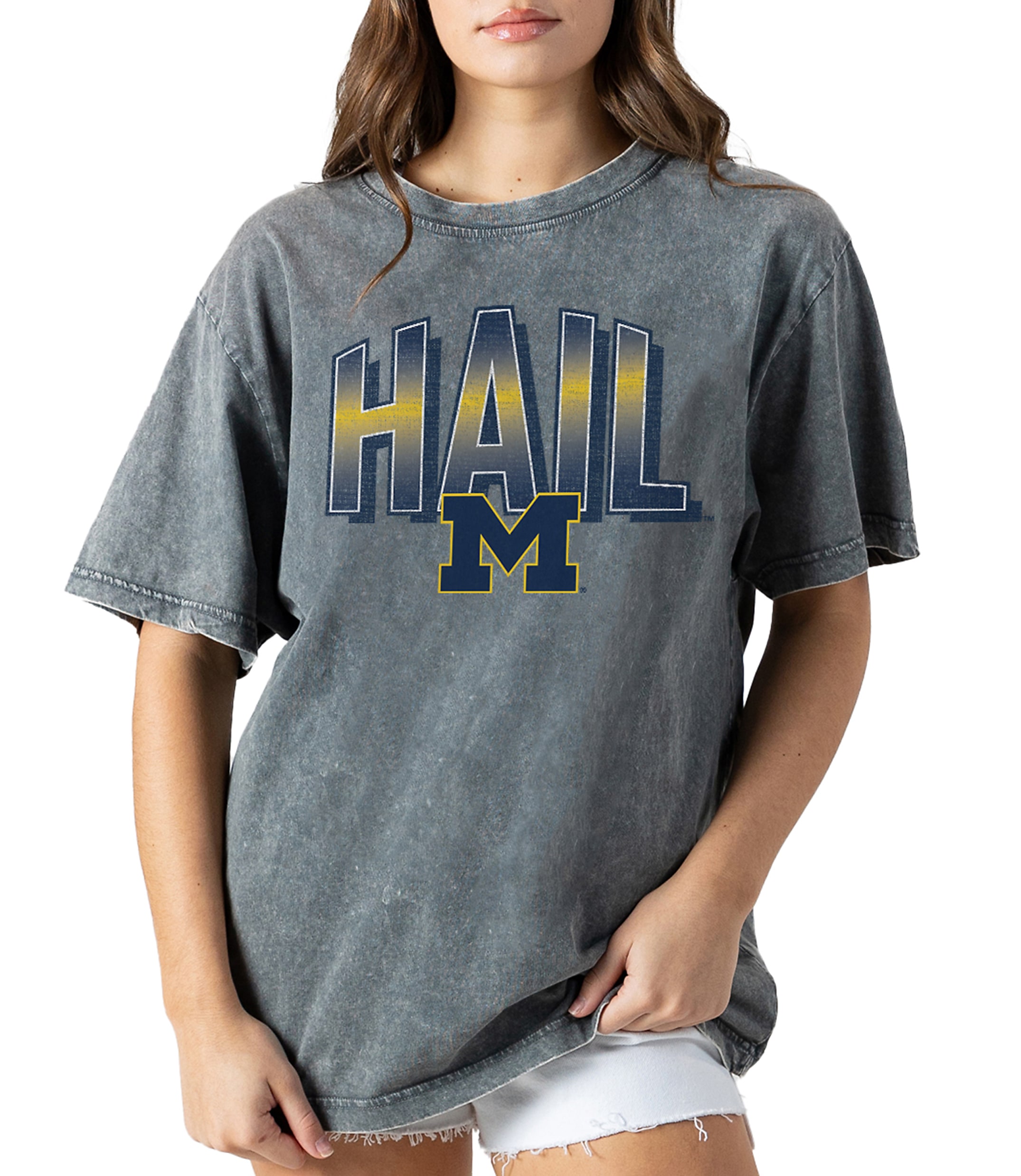 Gameday Couture Michigan Wolverines Peak Performance Oversized Crew Neck Tee