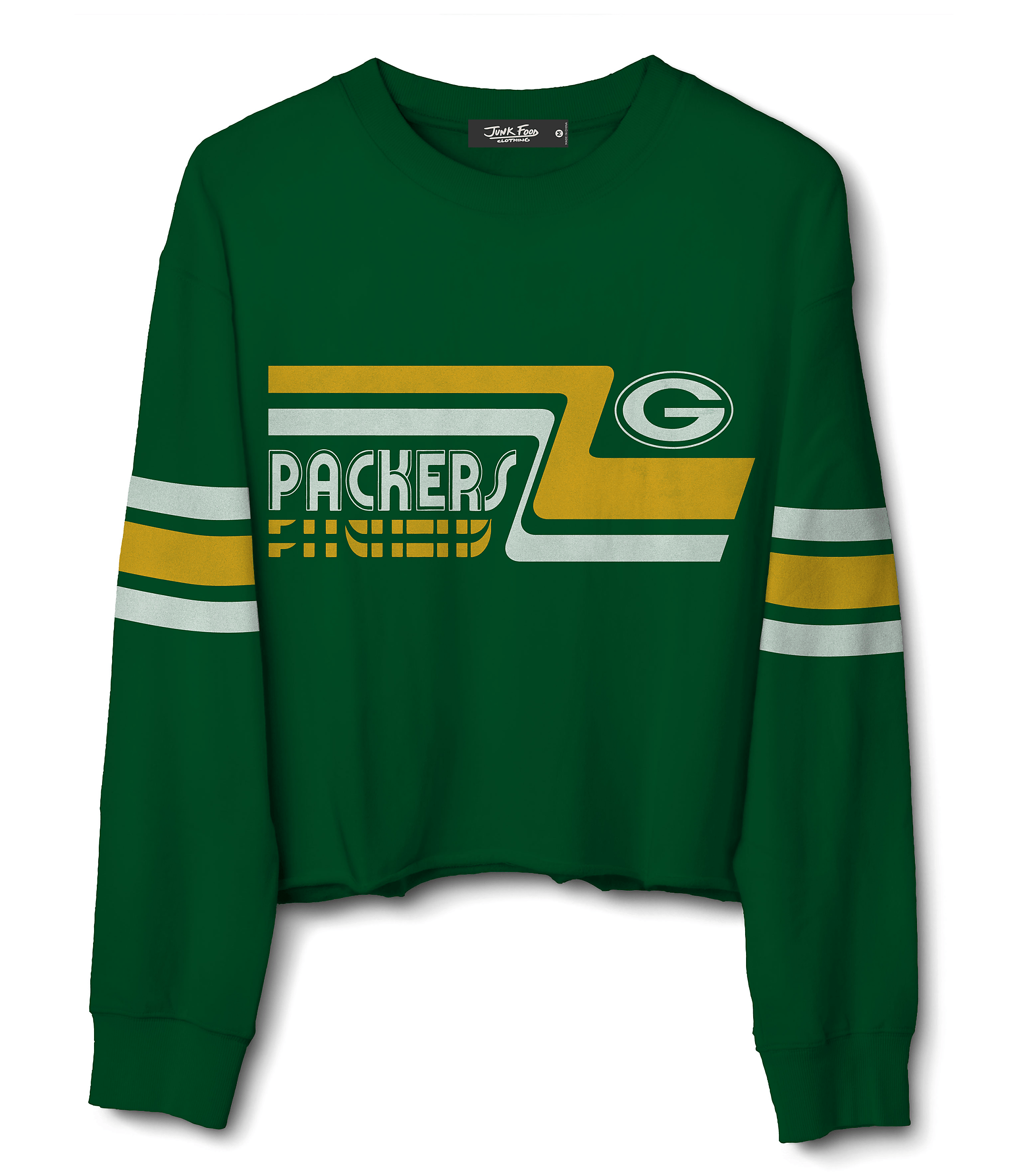 Junk Food Green Bay Packers Retro Crop Fleece