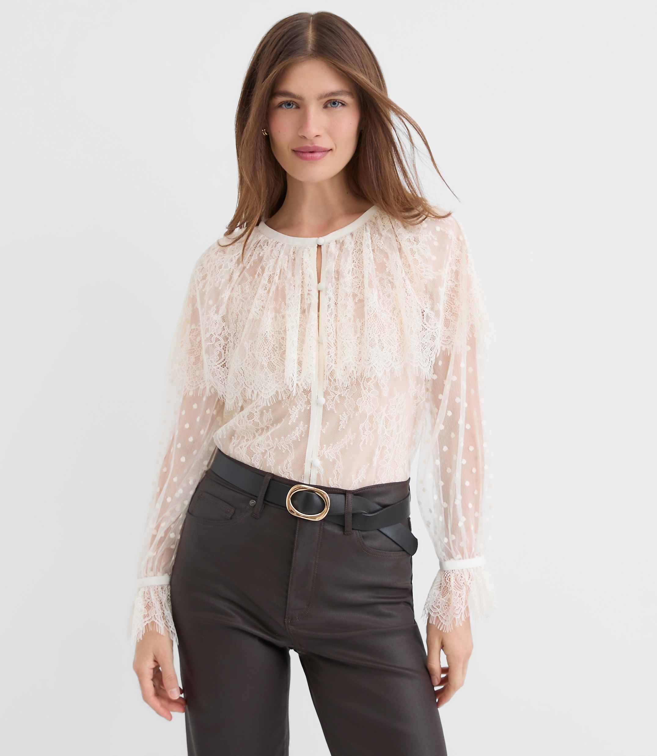 Chantilly Lace Cape Blouse