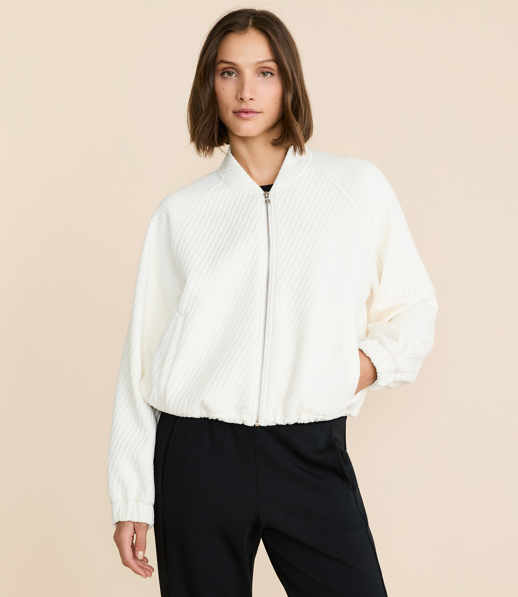 Lou & Grey Quilted Bomber Jacket