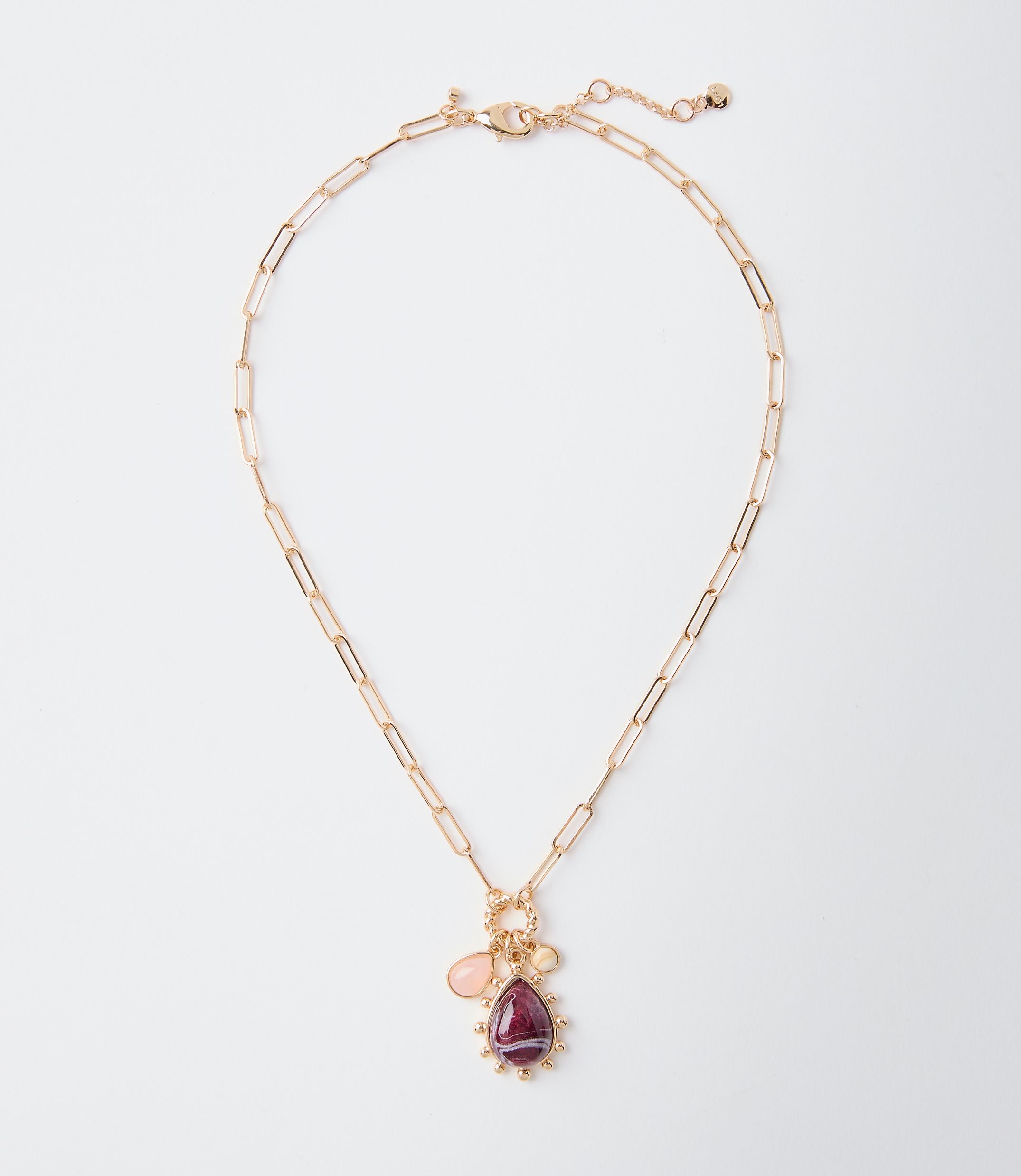 Marbleized Cluster Necklace