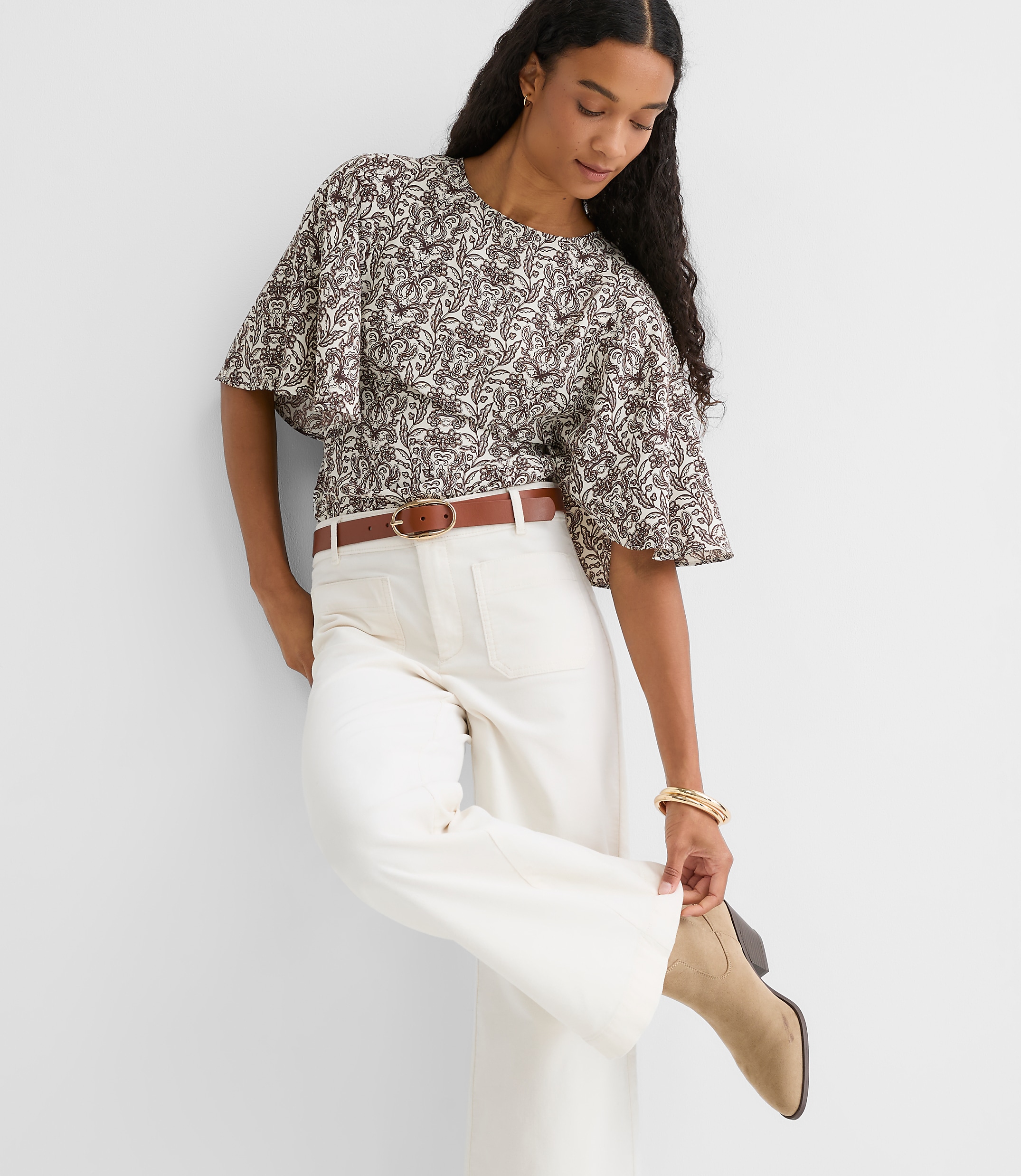 Lace Garden Cape Sleeve Top