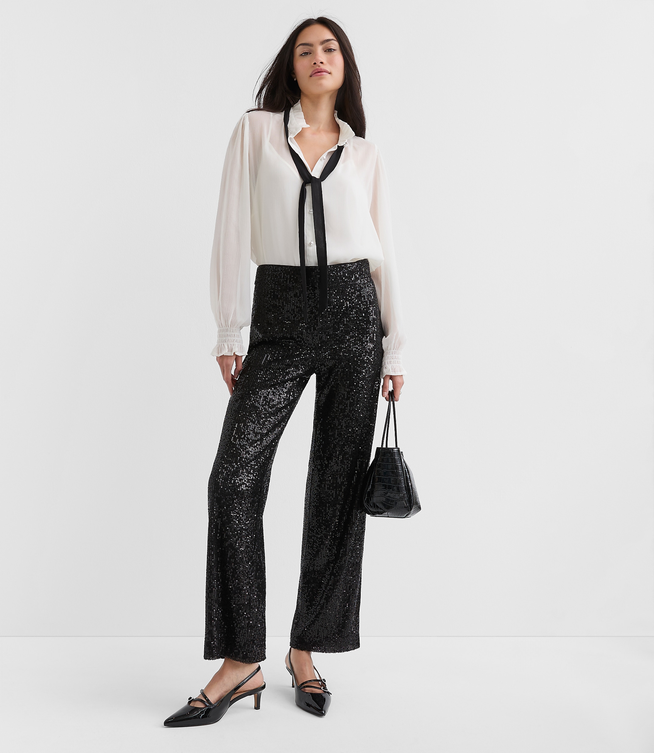 Tall Sequin Straight Pants