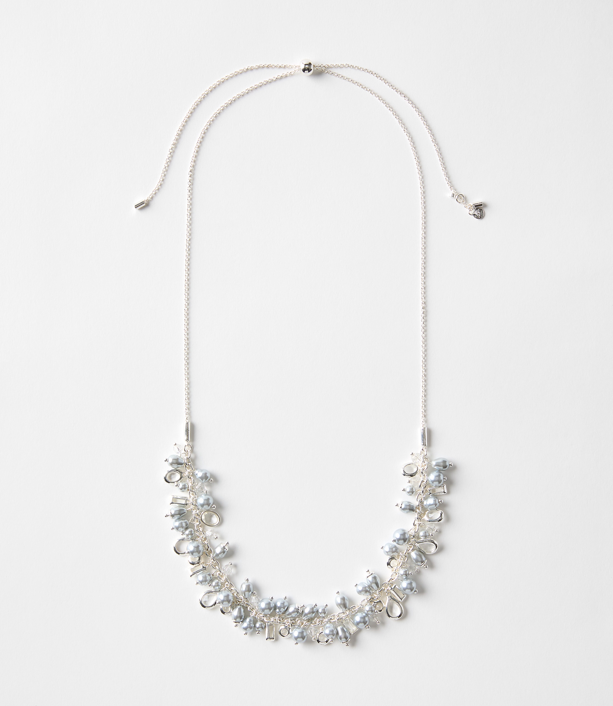 Pearlized Pull Tie Torsade Necklace