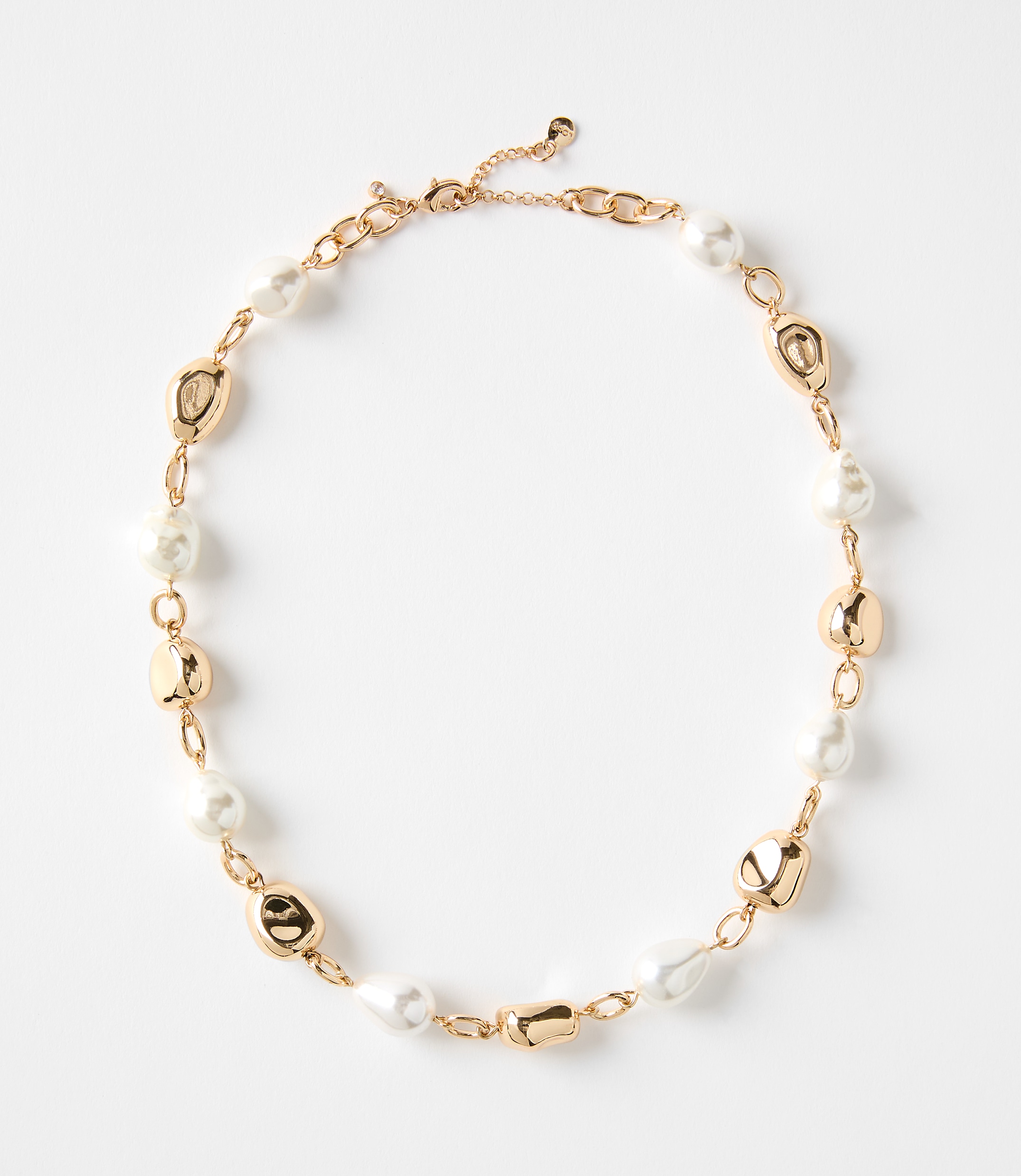 Pearlized Molded Statement Necklace