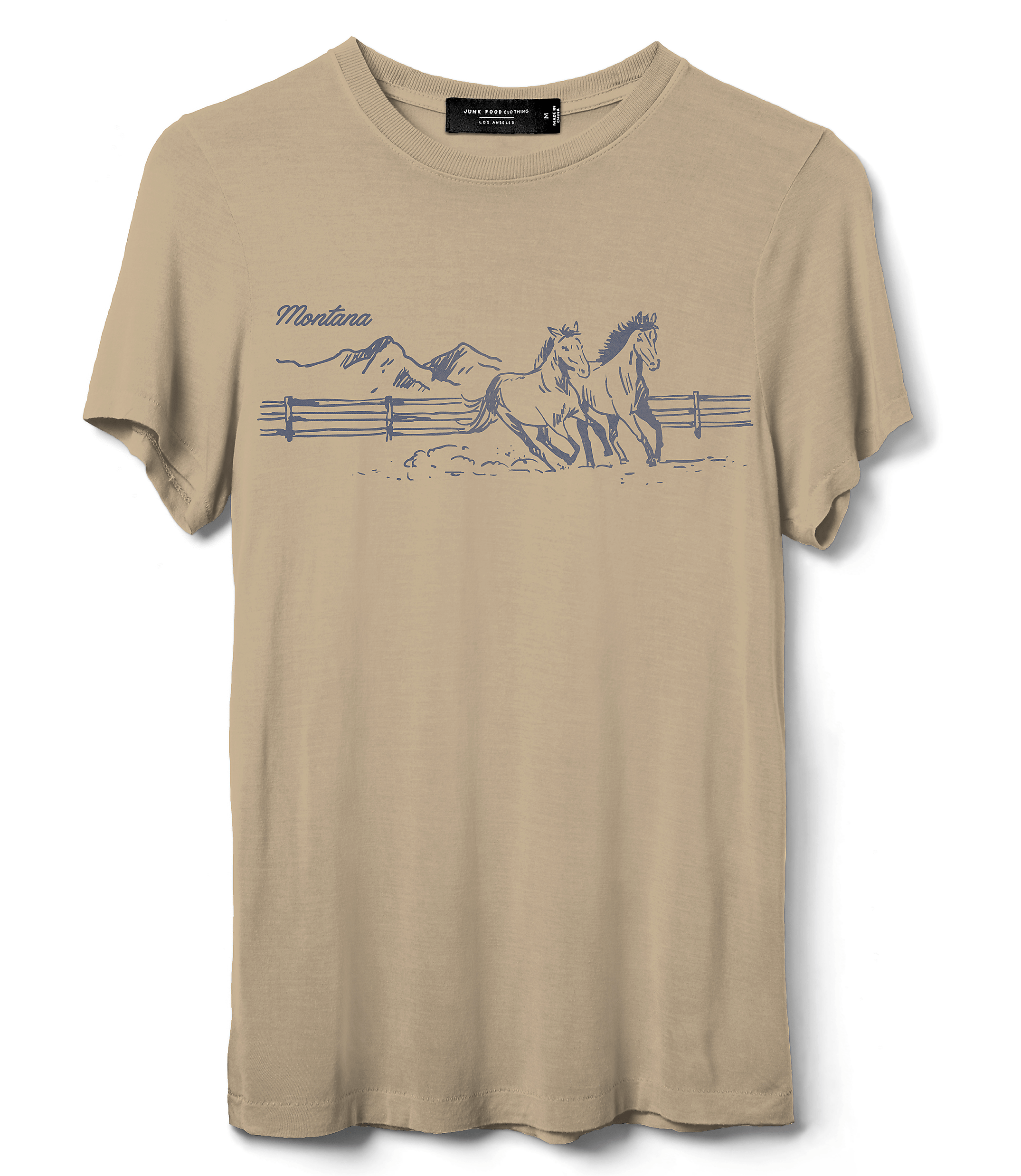 Junk Food Montana Horses Vintage Tissue Tee