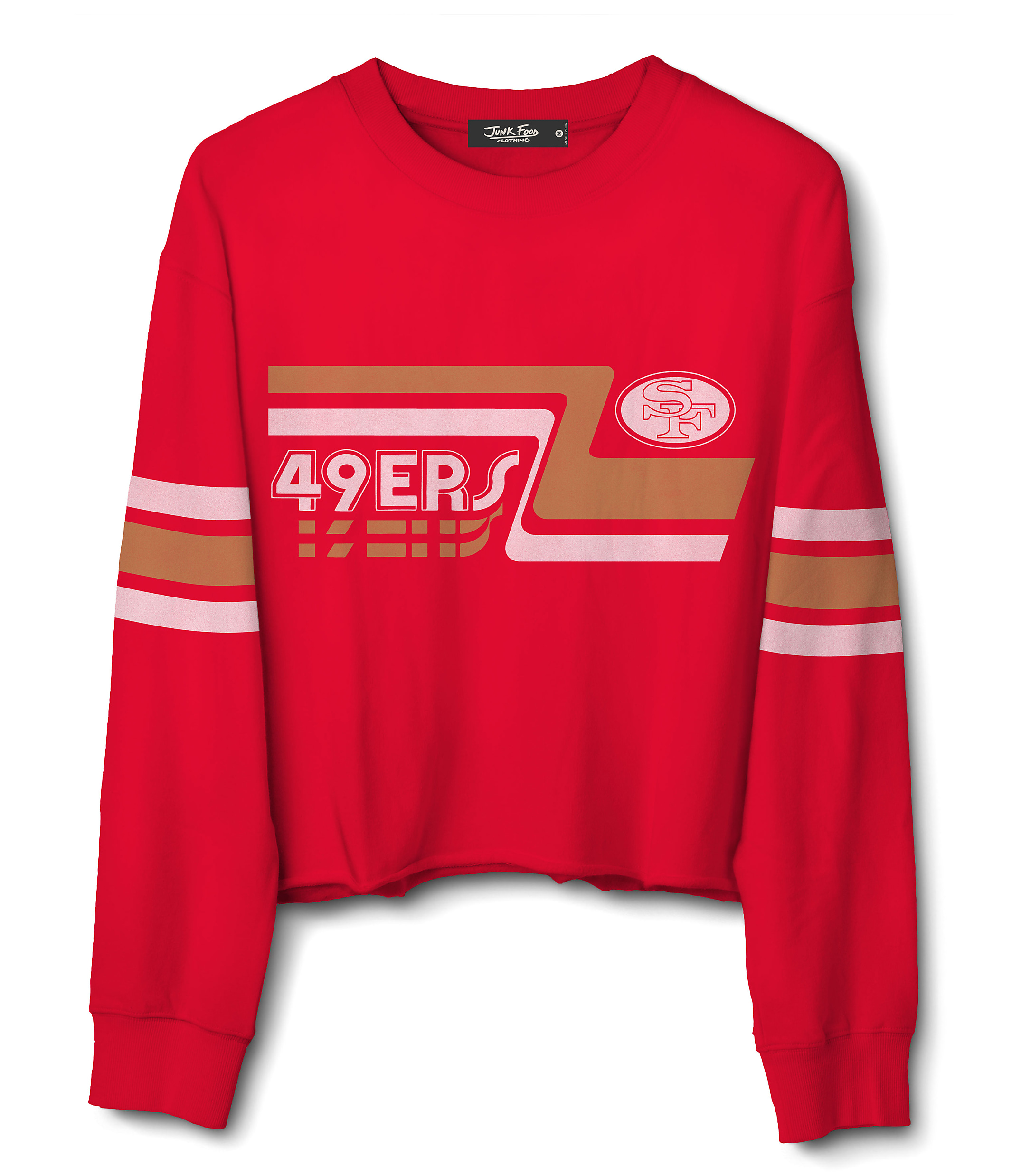 Junk Food San Francisco 49ers Retro Crop Fleece