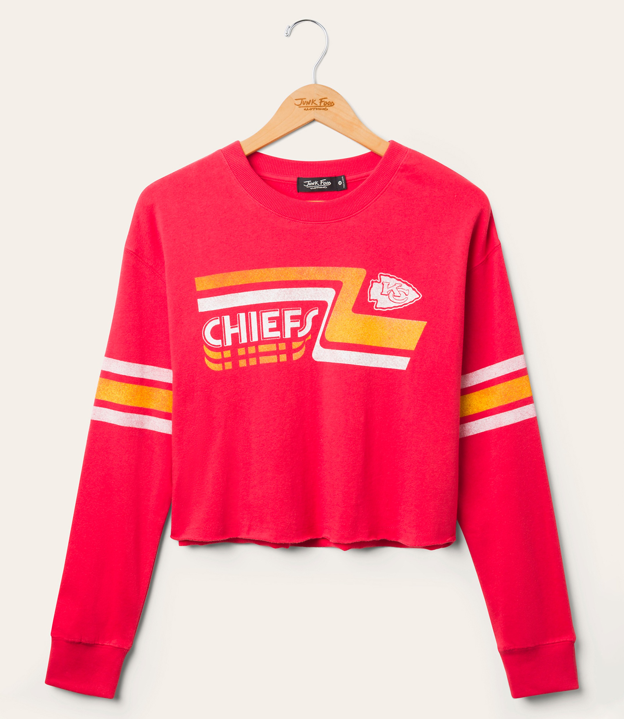 Junk Food Kansas City Chiefs Retro Crop Fleece