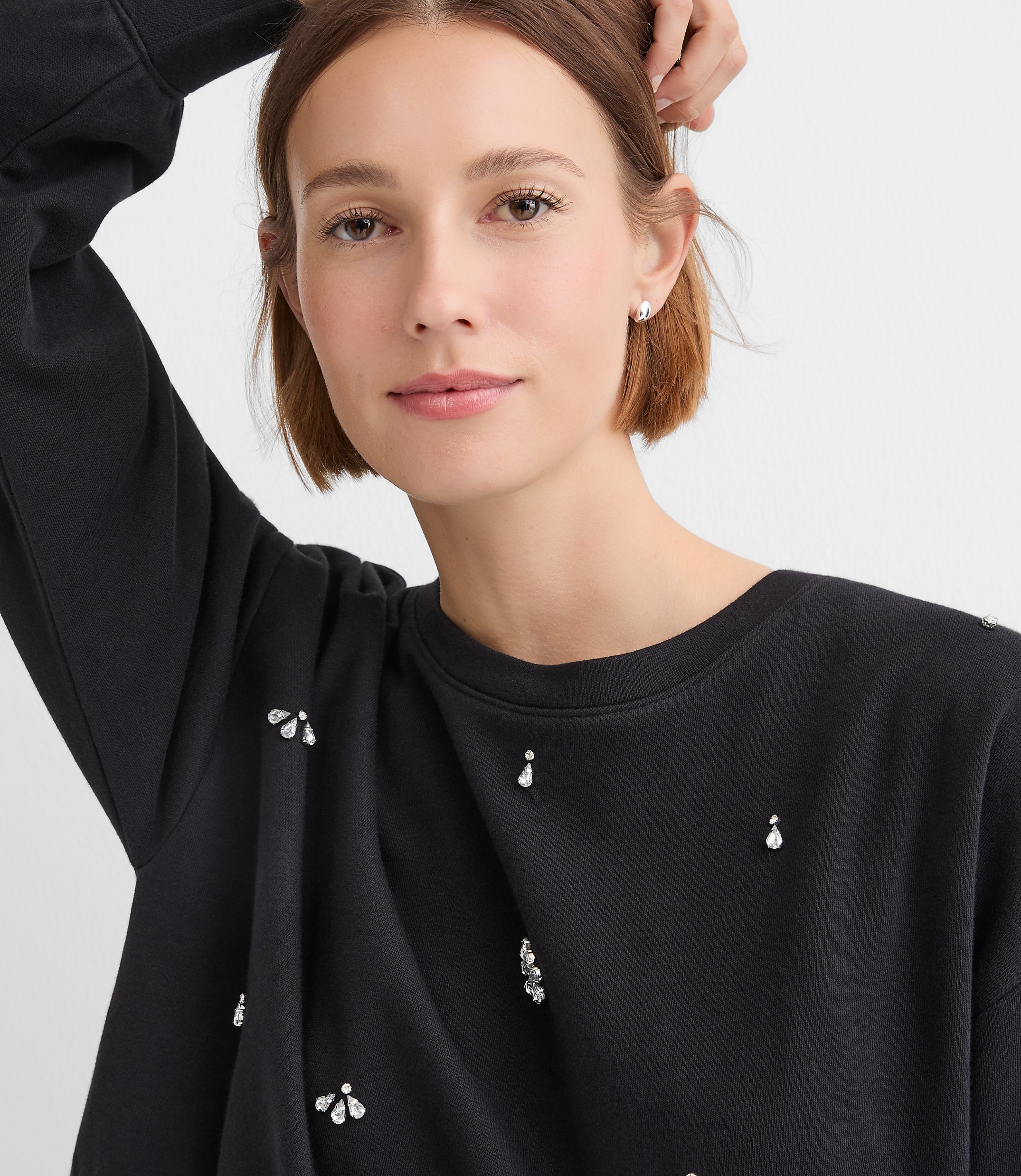 Petite Crystal Bubble Sweatshirt