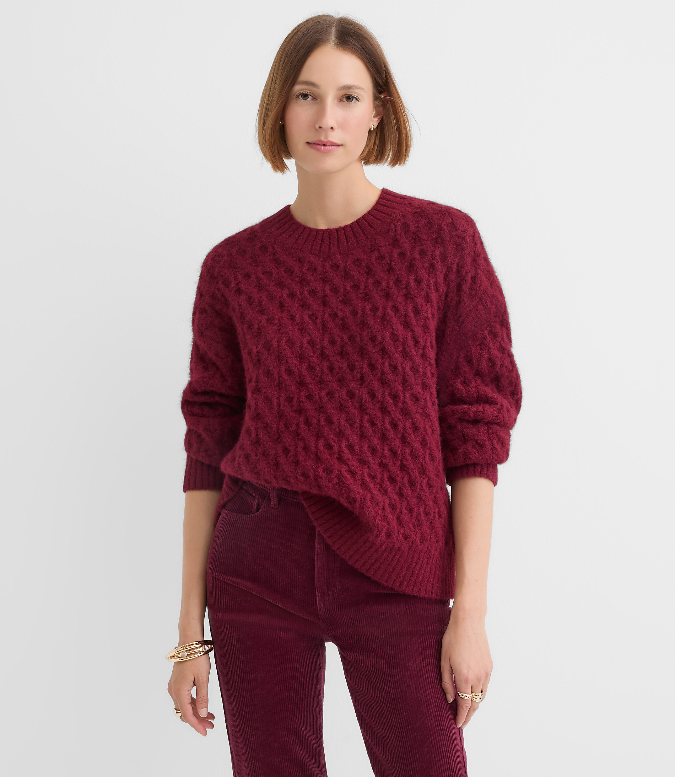 Fuzzy Cable Sweater