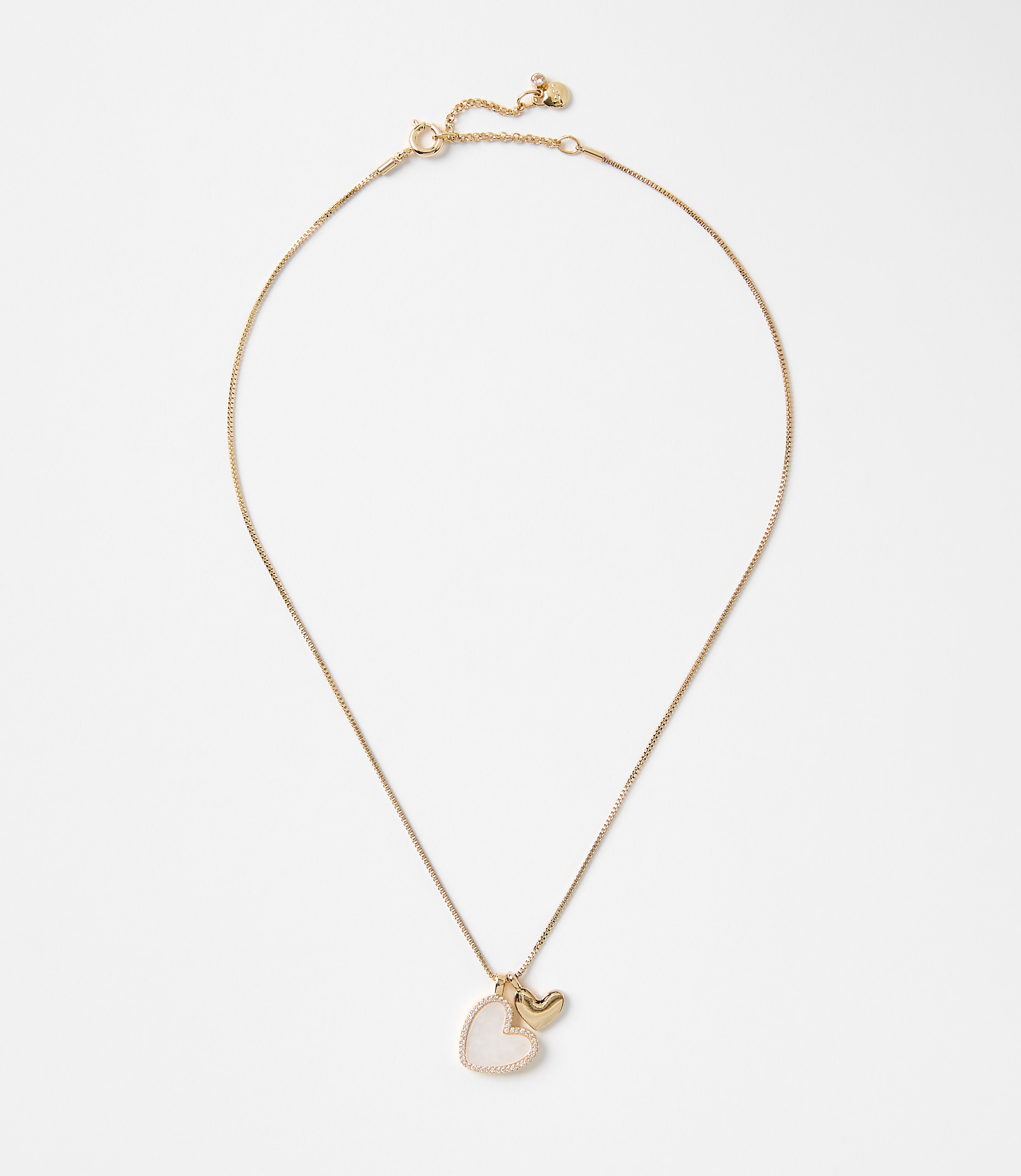 Mother Of Pearl Sparkle Heart Necklace