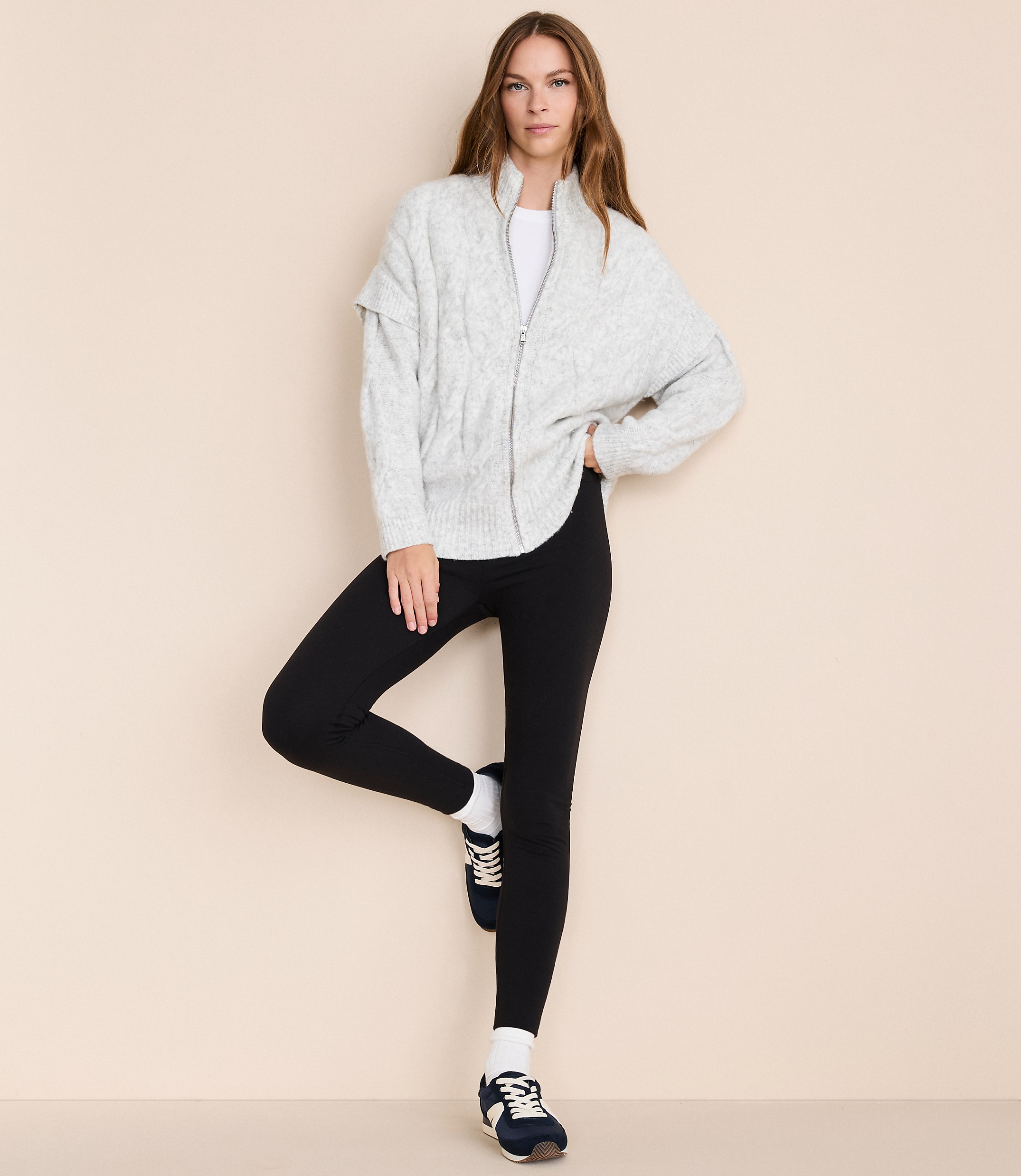 Petite Lou & Grey Oversized Cable Coatigan