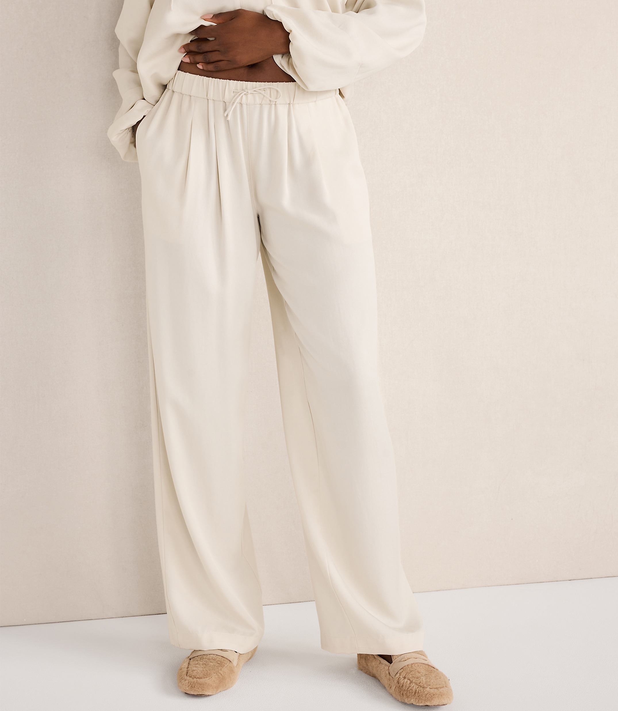 Haven Well Within Washed Pleated Straight Leg Pants