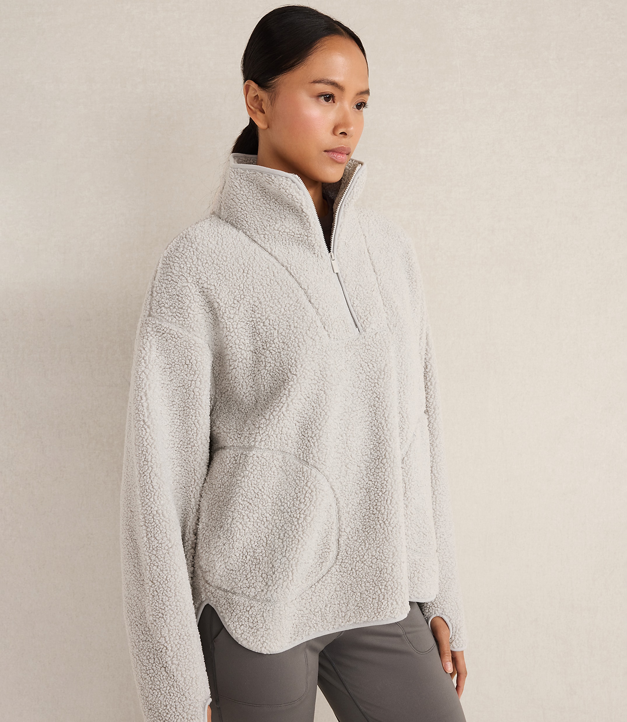 Haven Well Within Sherpa Half-Zip Mock Neck Pullover