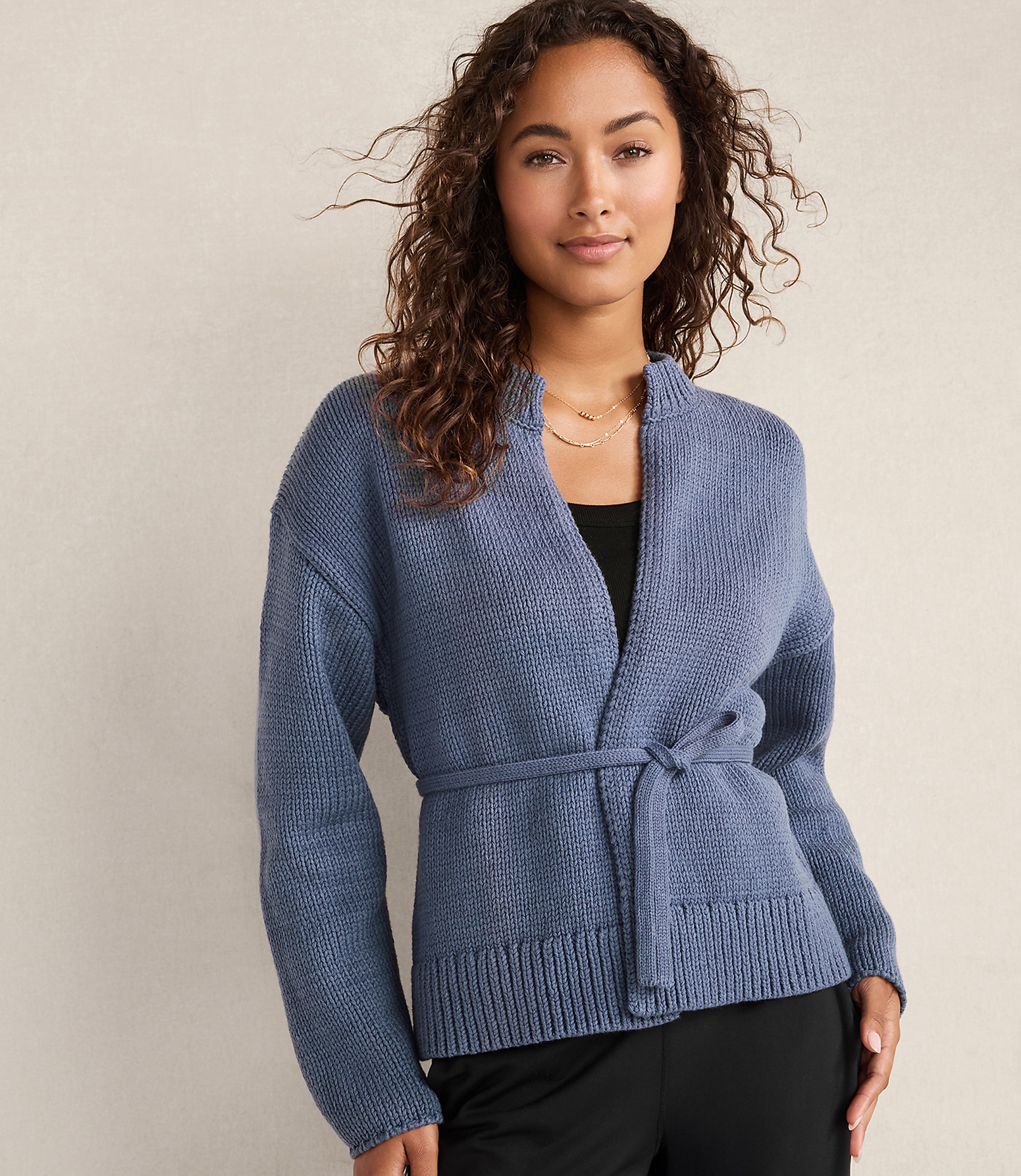 Haven Well Within Chunky Cotton Blend Belted Cardigan