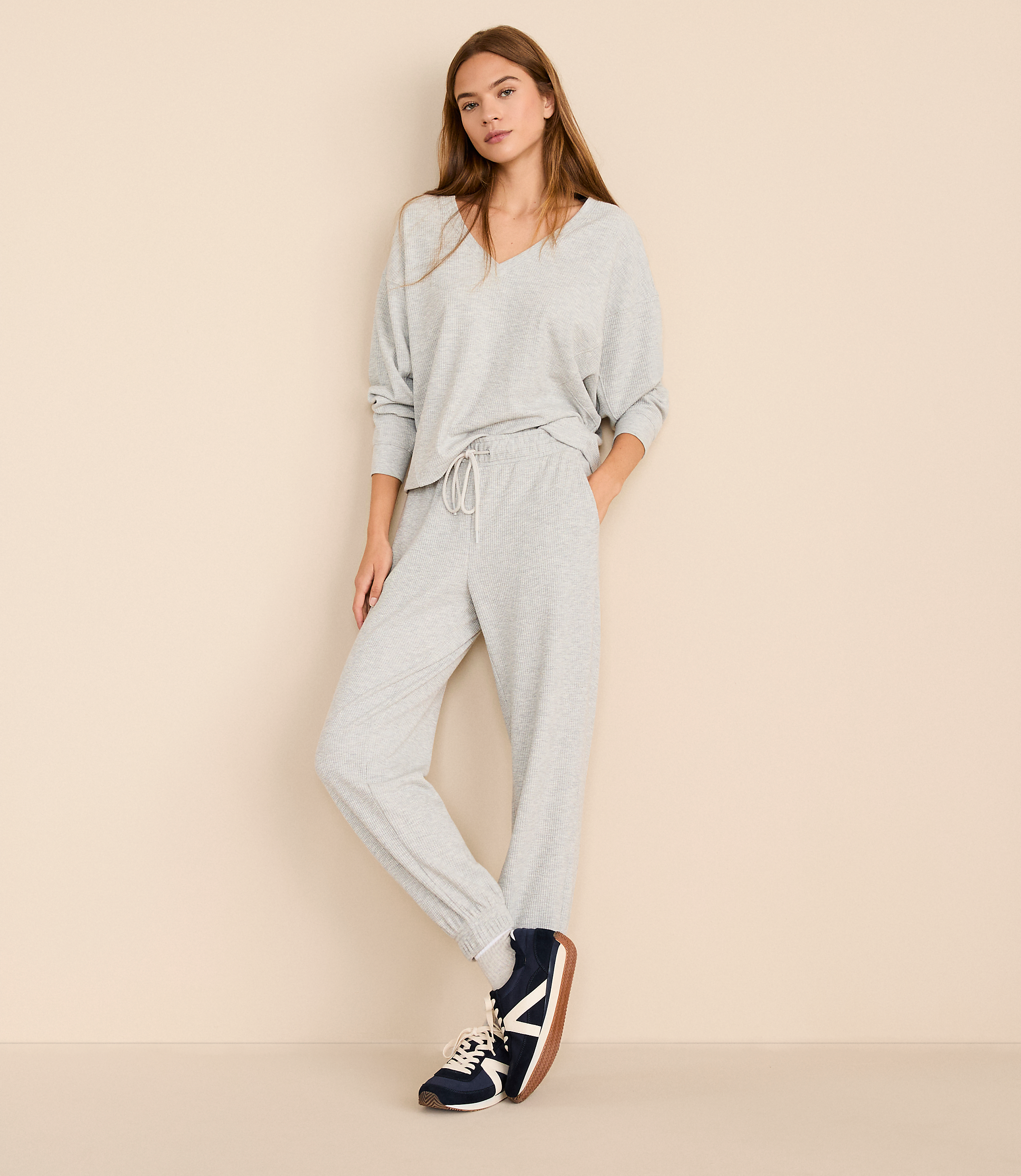 Lou & Grey Heathered Upstate Waffle Joggers
