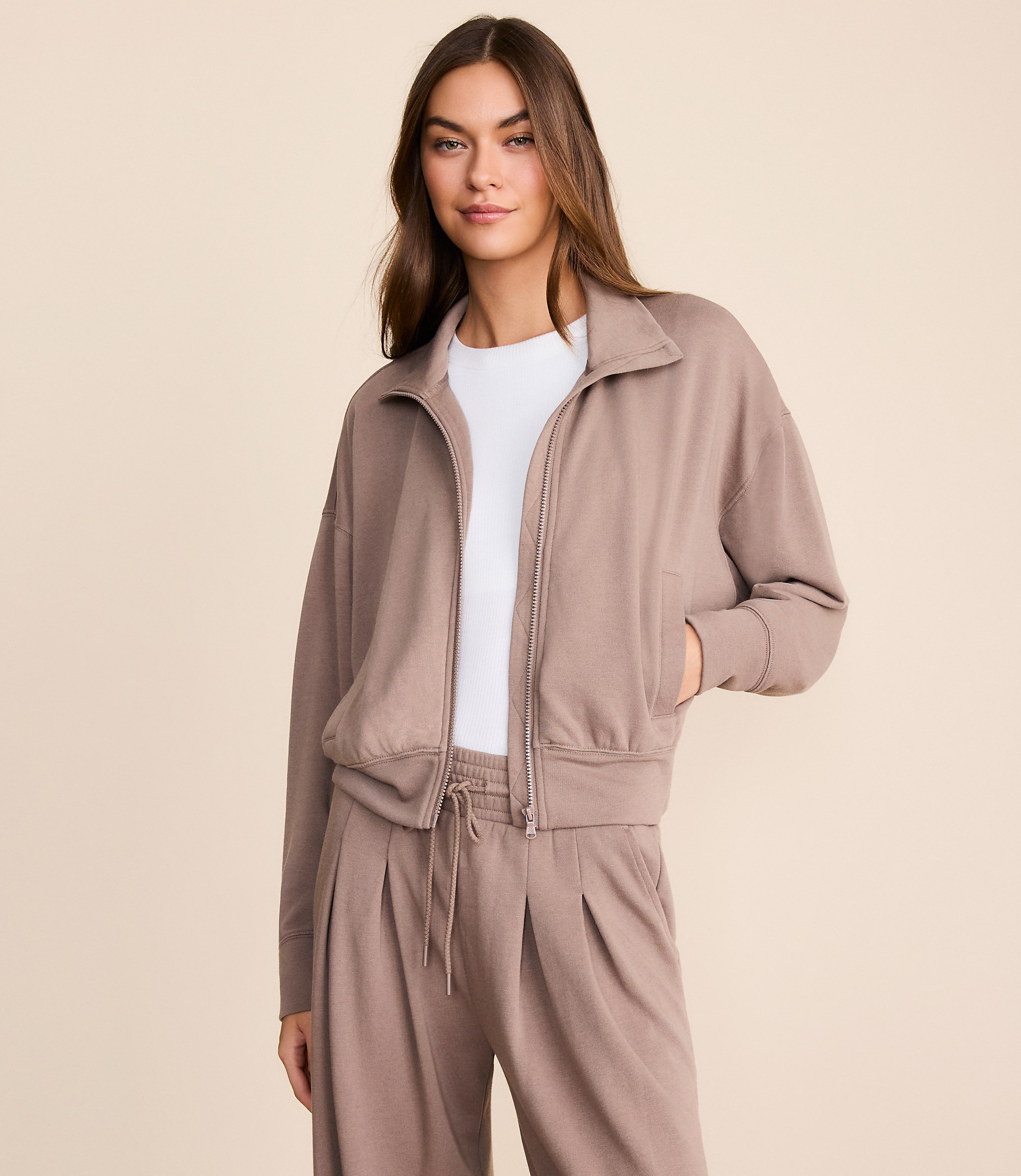 Lou & Grey Cozy Cotton Sweatshirt Jacket