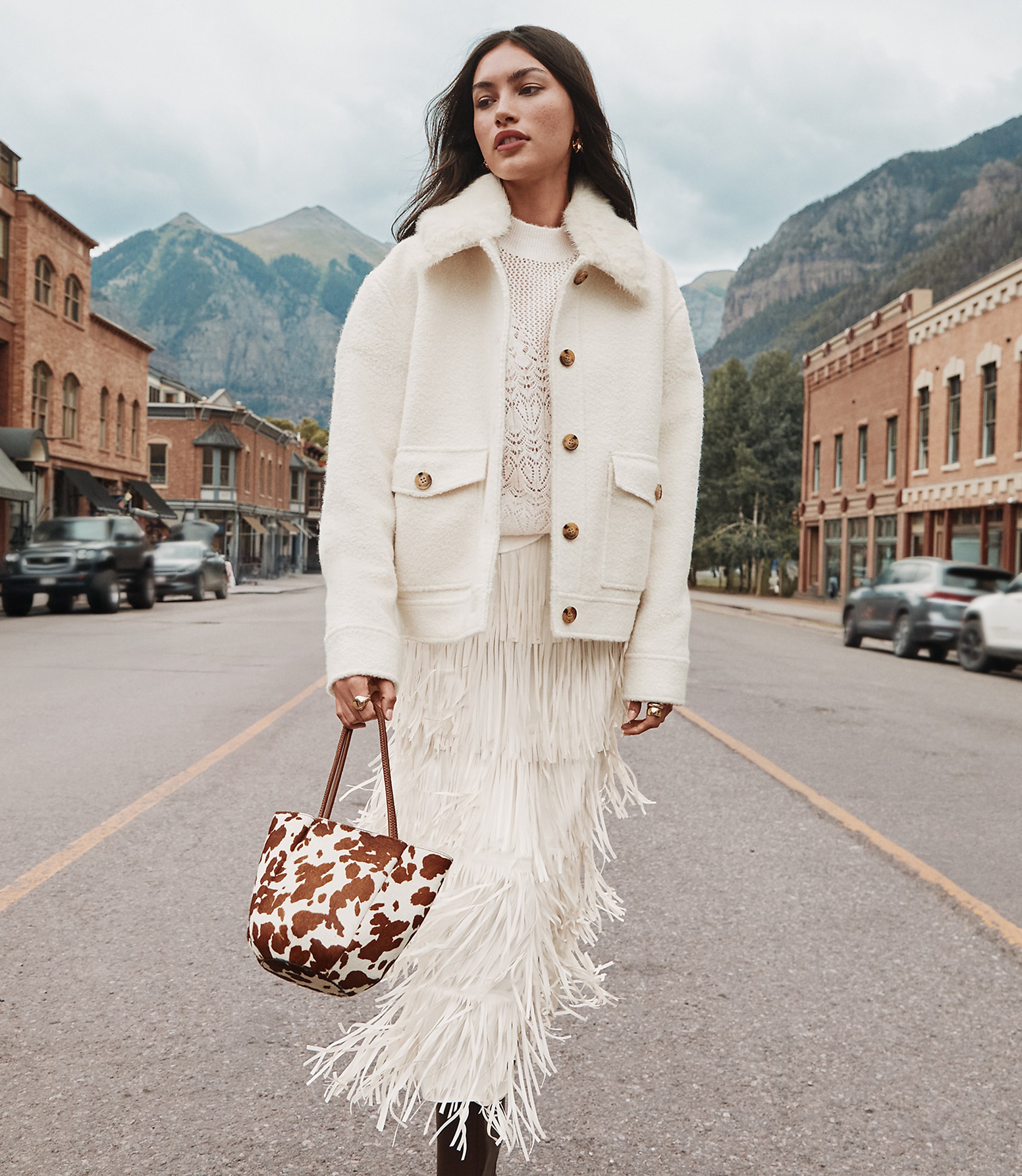 Fringe Midi Skirt