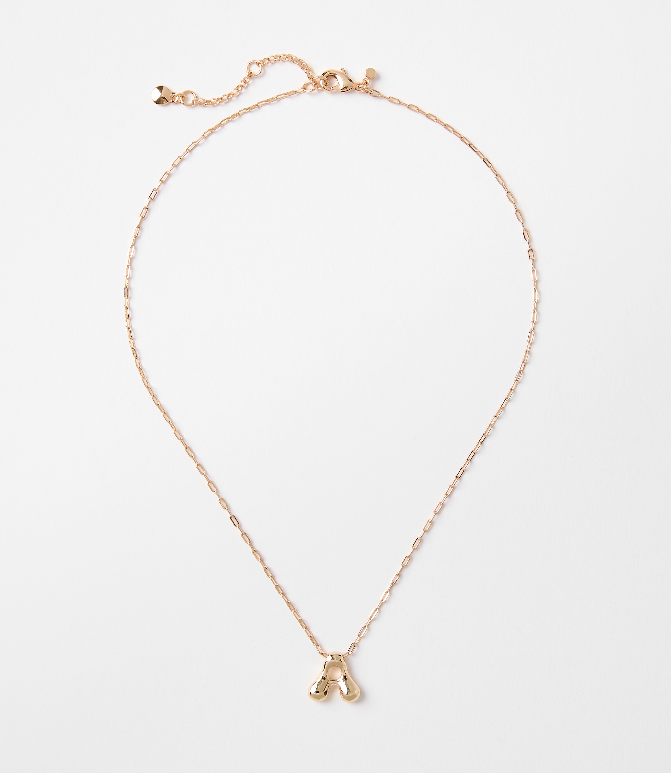 Bubble Letter Initial Necklace
