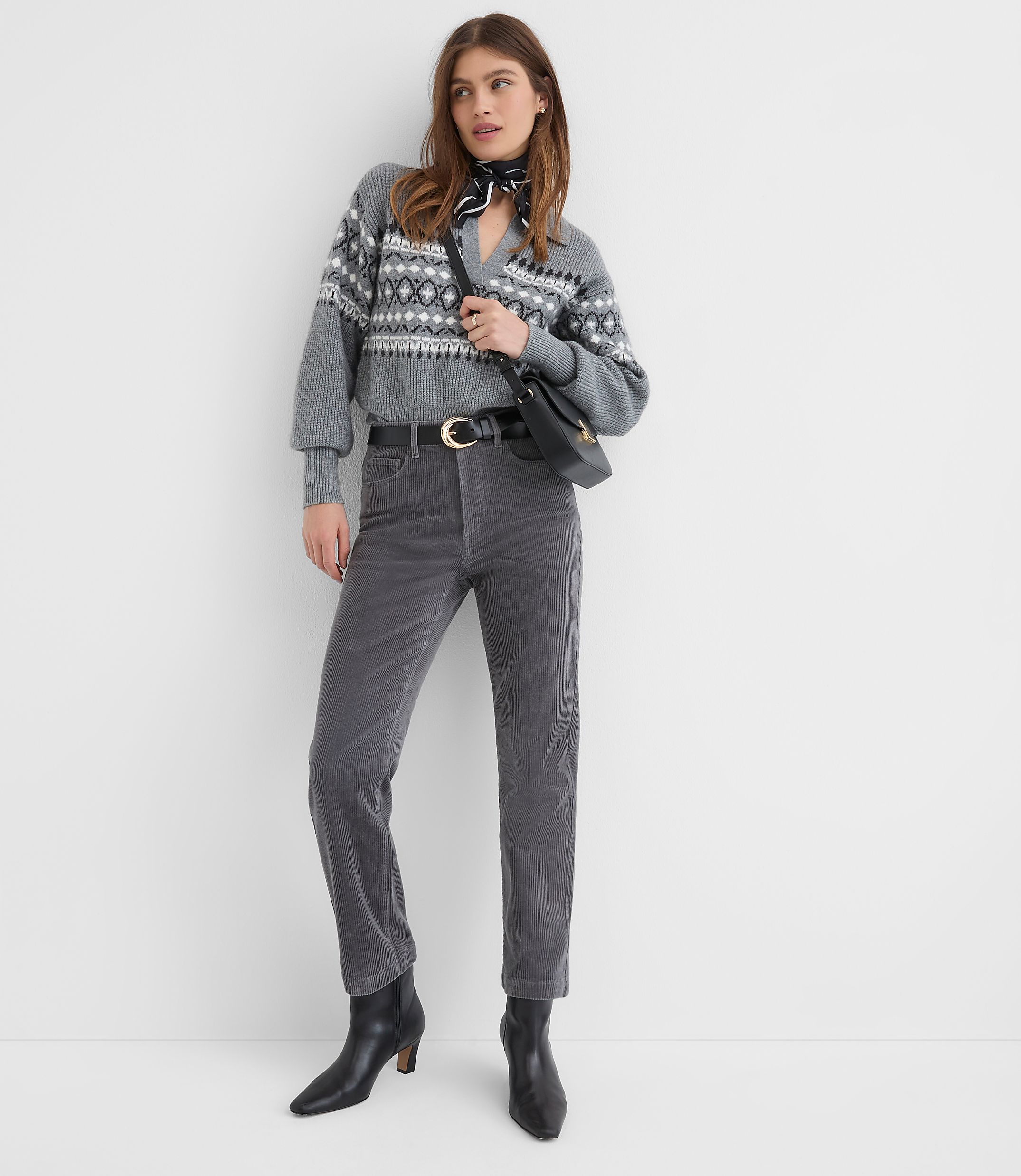 Curvy Straight Corduroy Pants