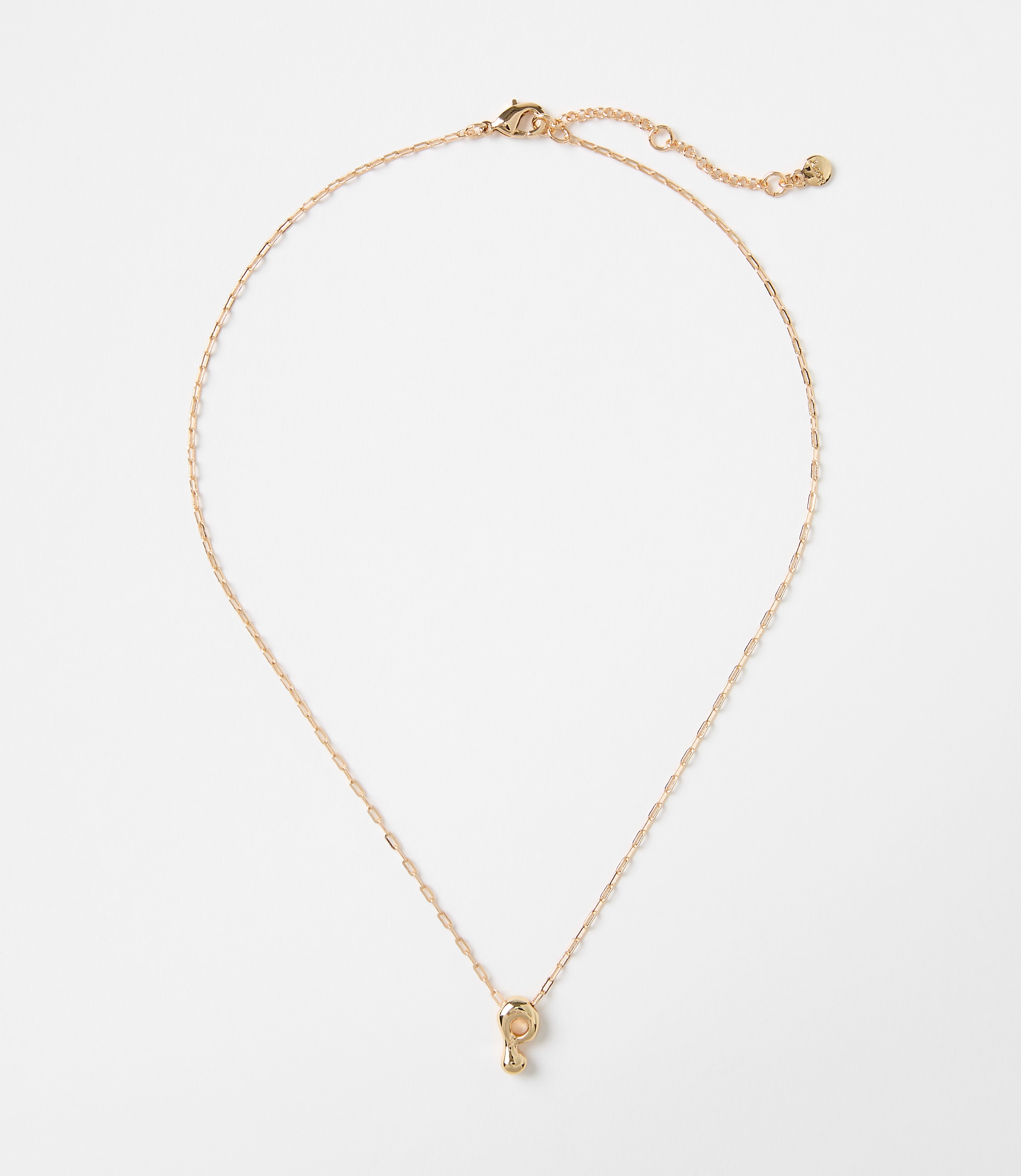 Bubble Letter Initial Necklace