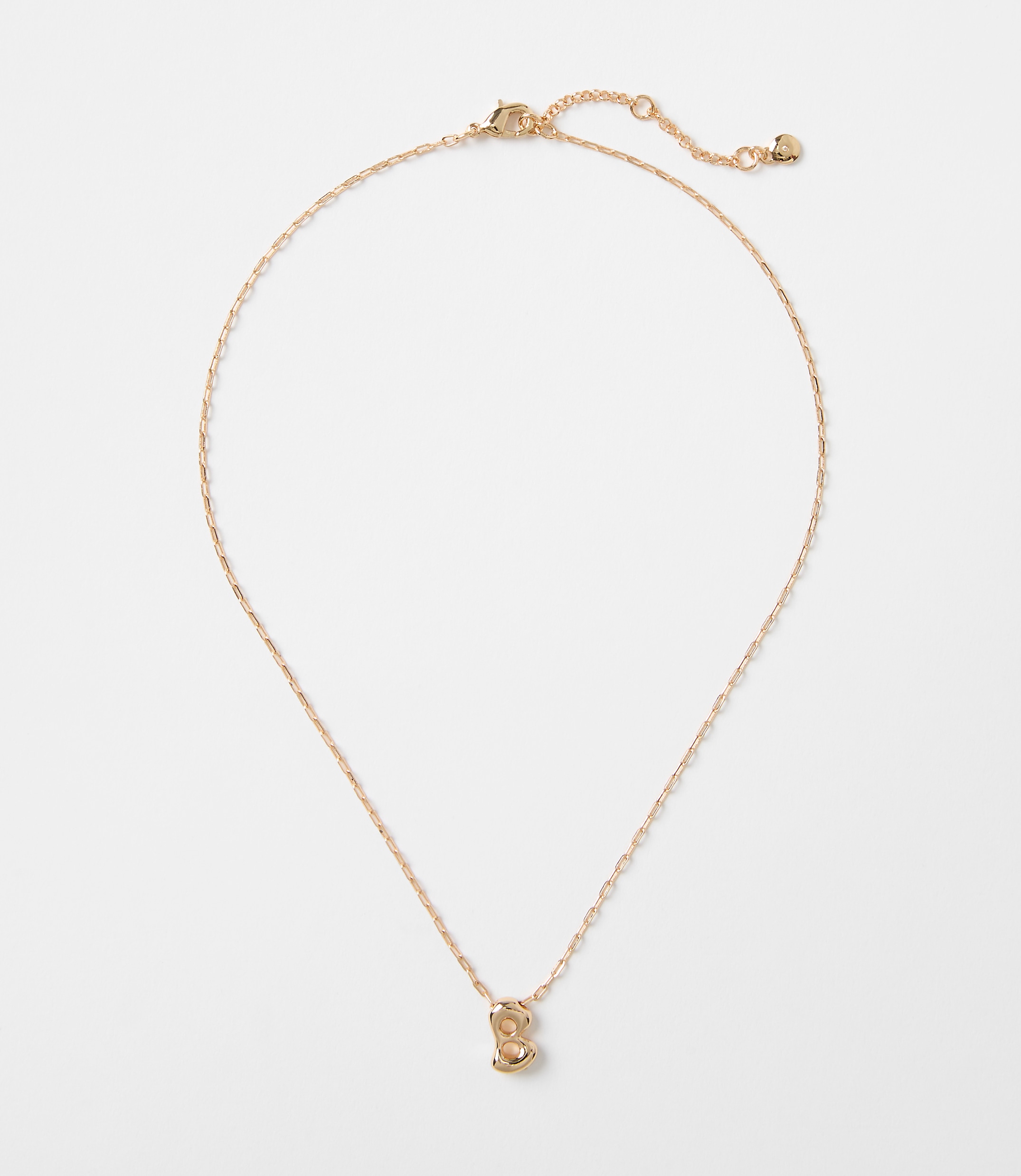 Bubble Letter Initial Necklace