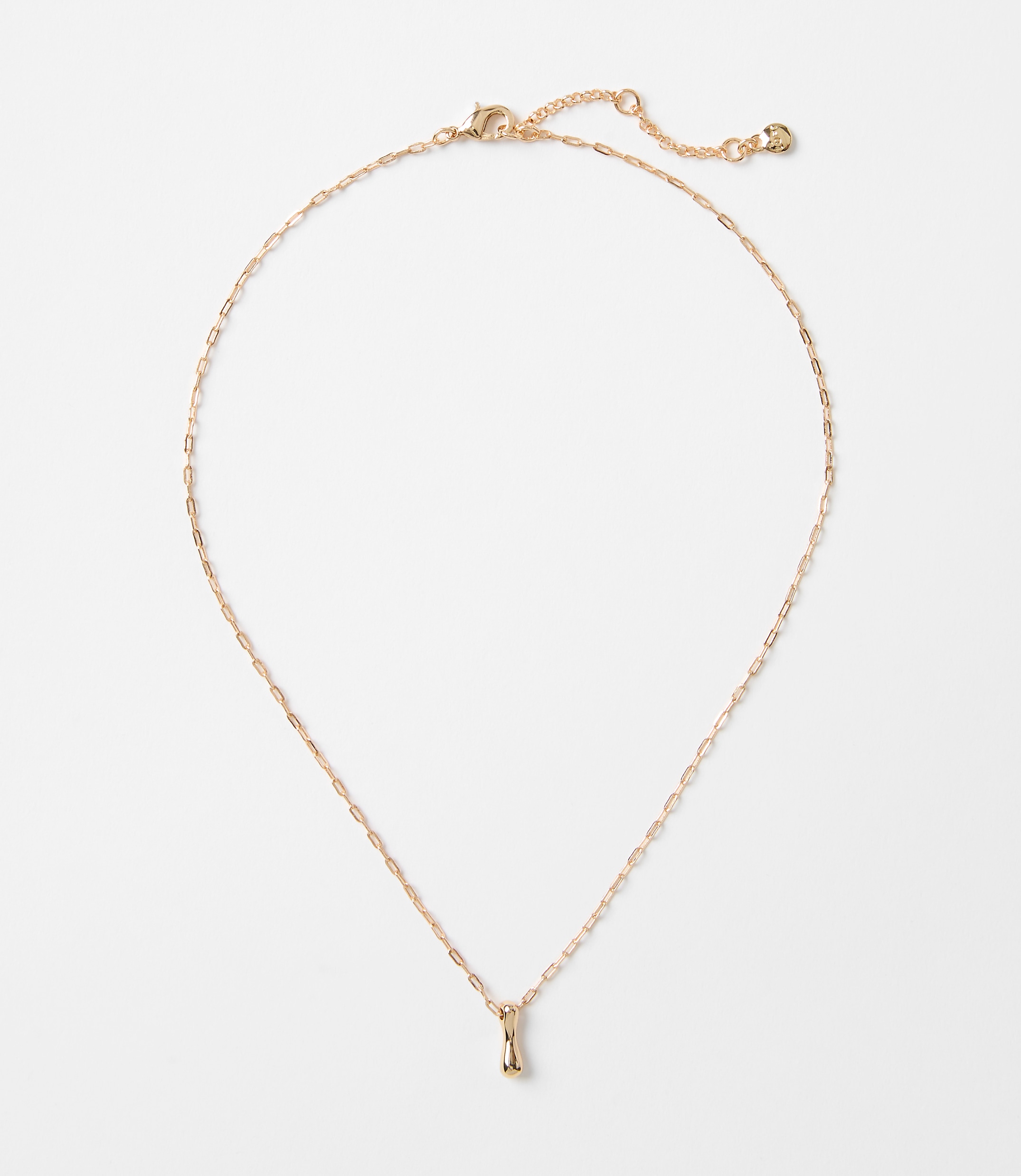 Bubble Letter Initial Necklace