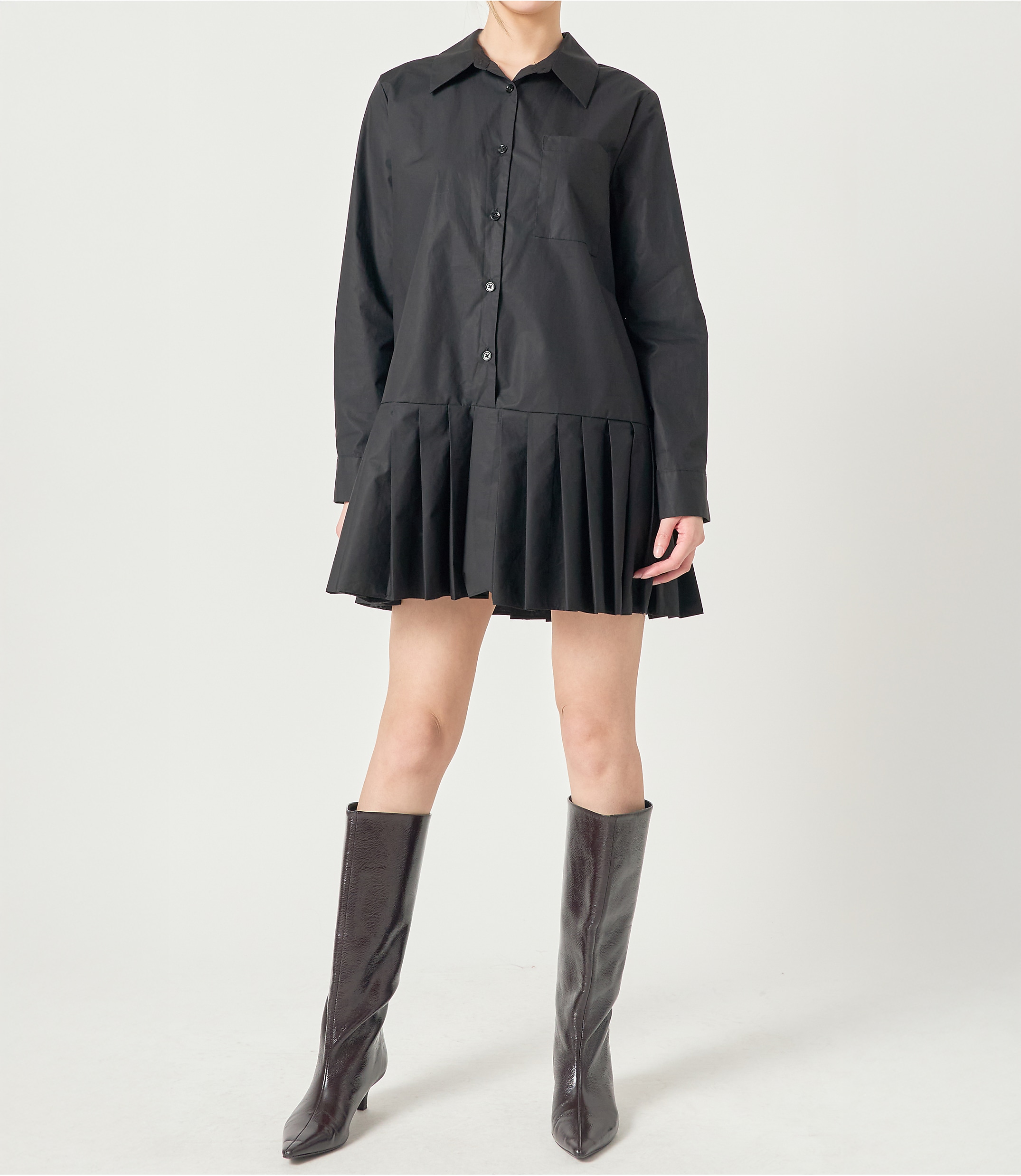 English Factory Colorblocked Shirtdress