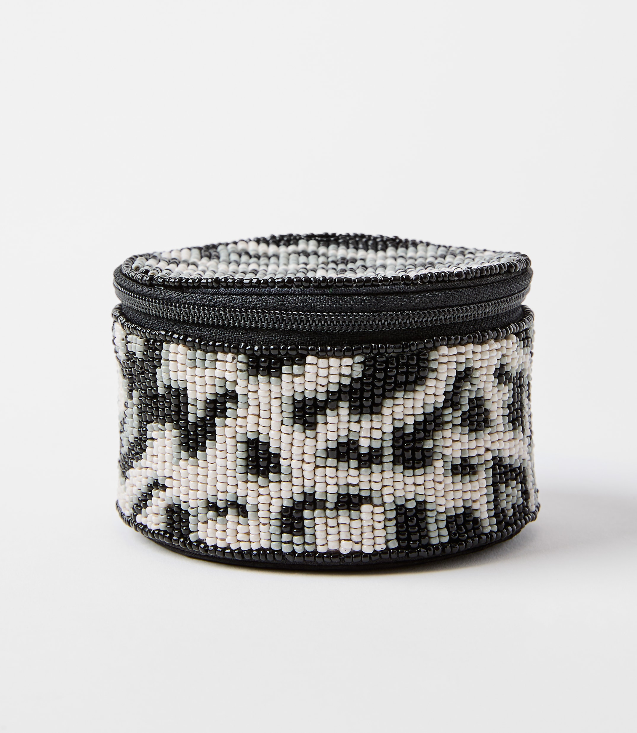 Snow Leopard Beaded Jewelry Box