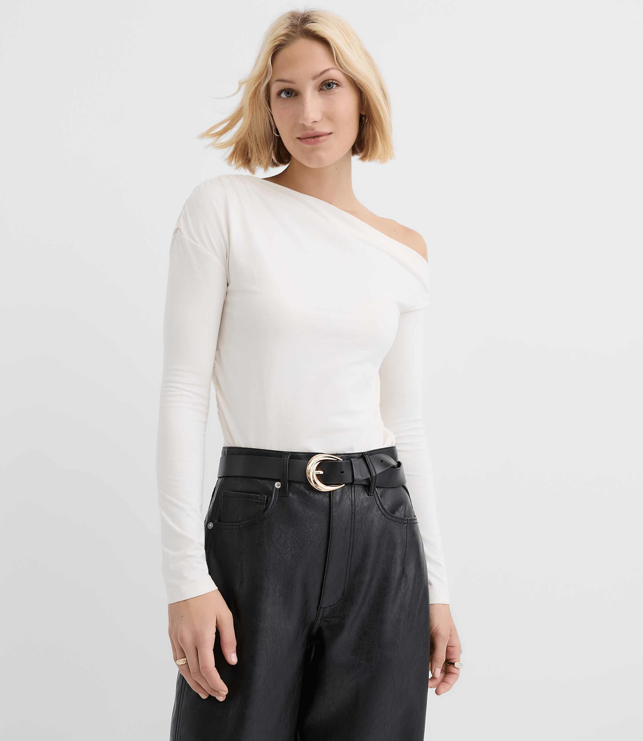 Asymmetrical Off The Shoulder Top