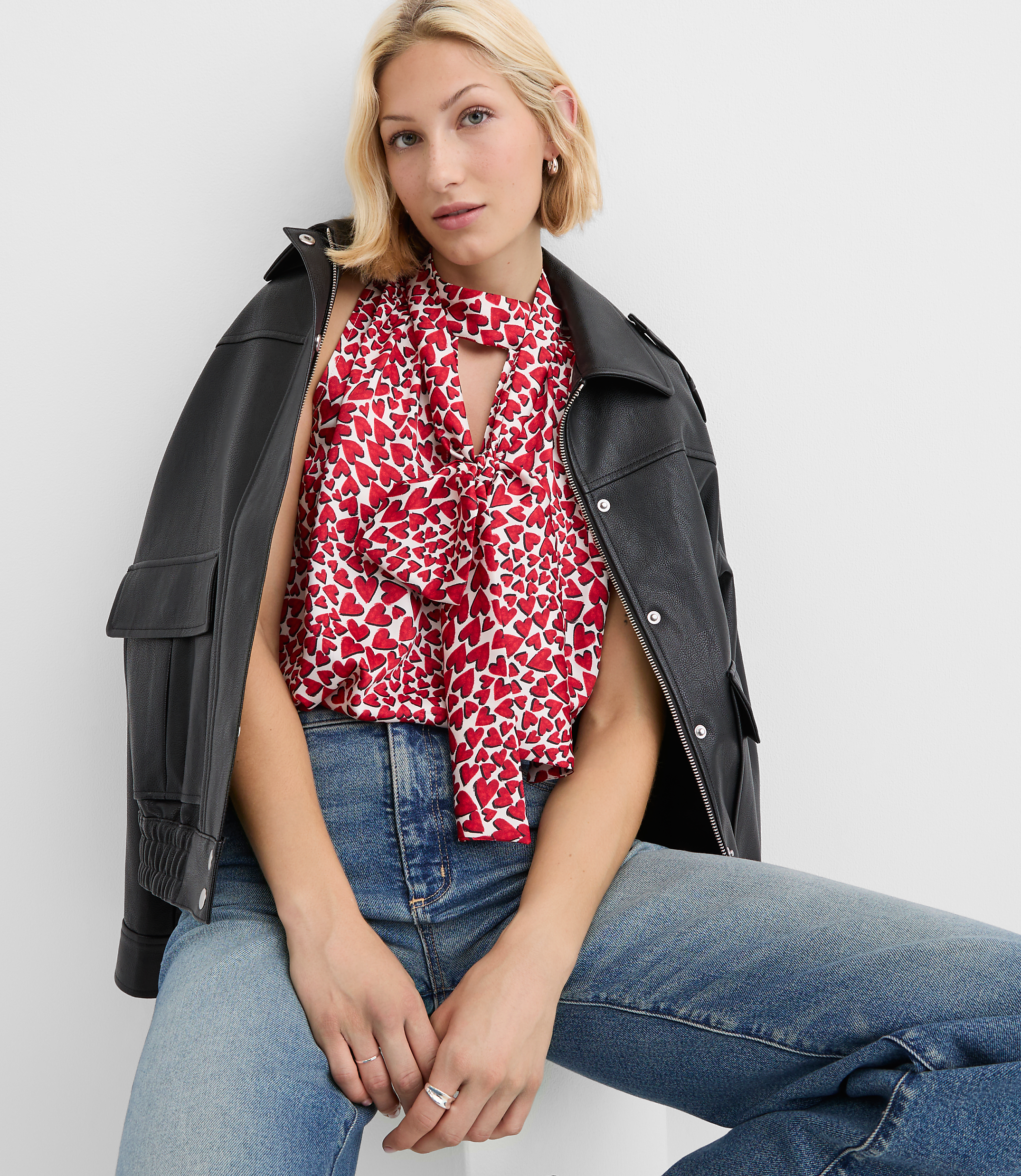 Heart Tie Neck Halter Top