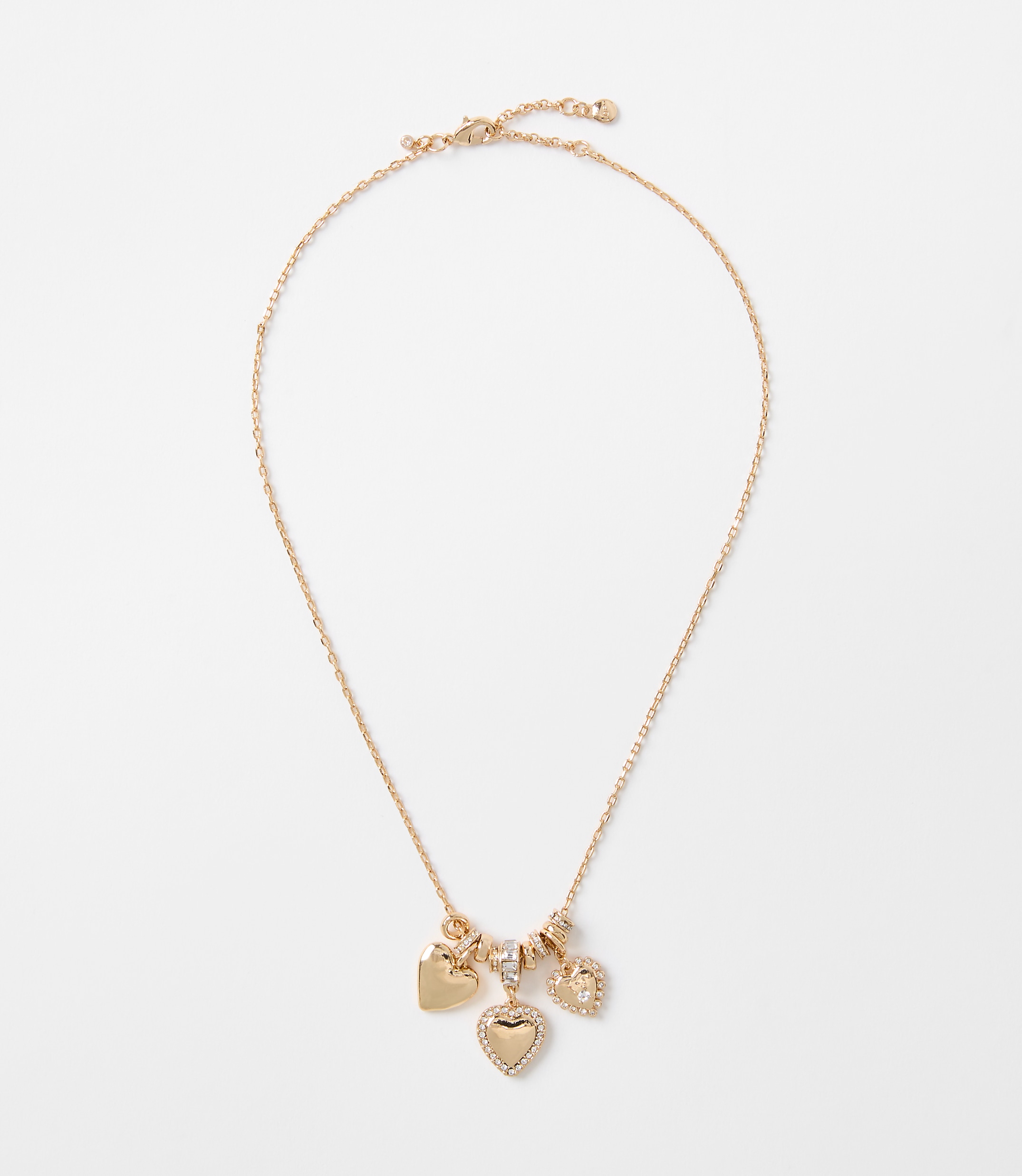 Sparkle Heart Cluster Necklace