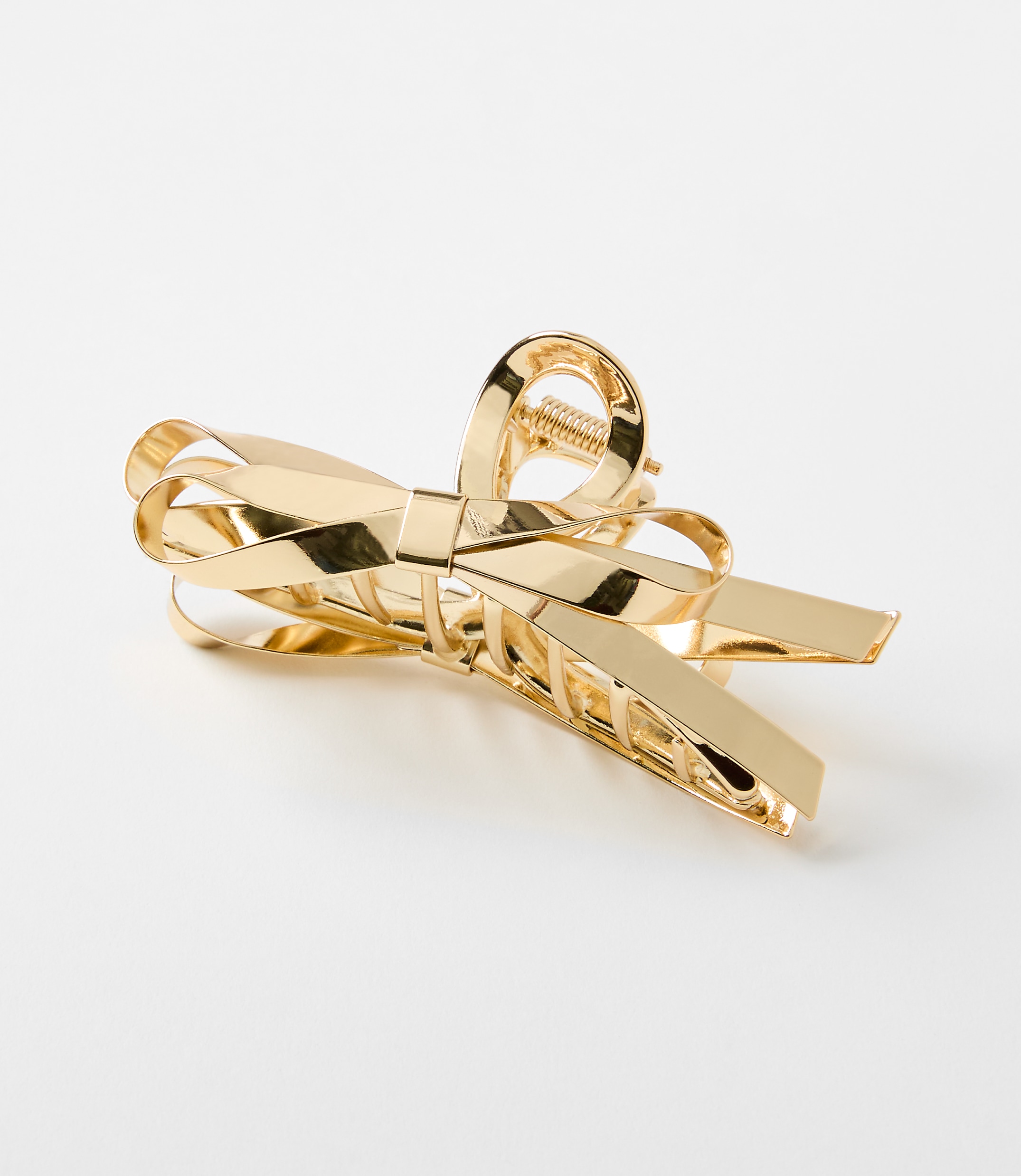Metallic Bow Claw Hair Clip