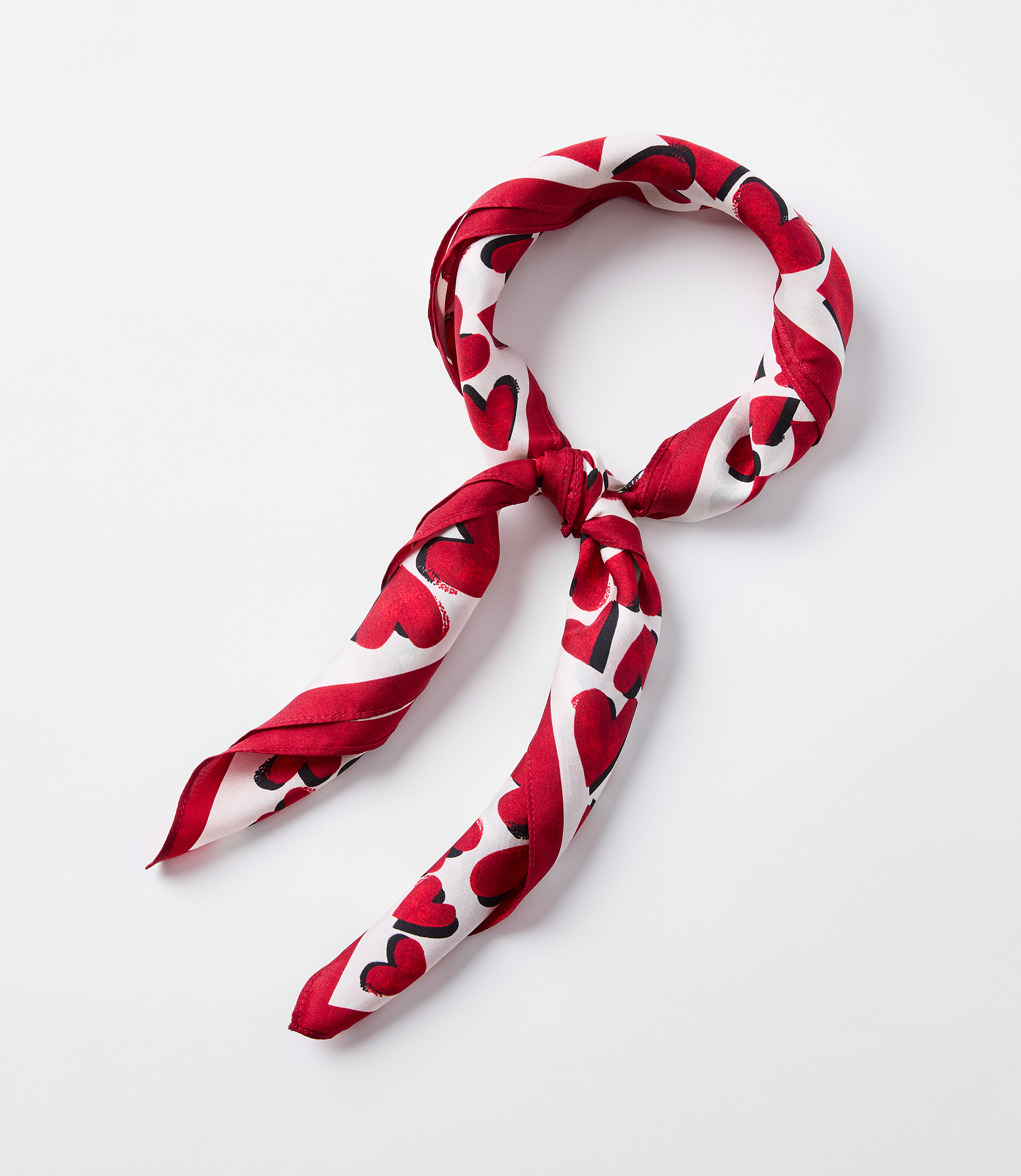 Heart Silk Square Scarf