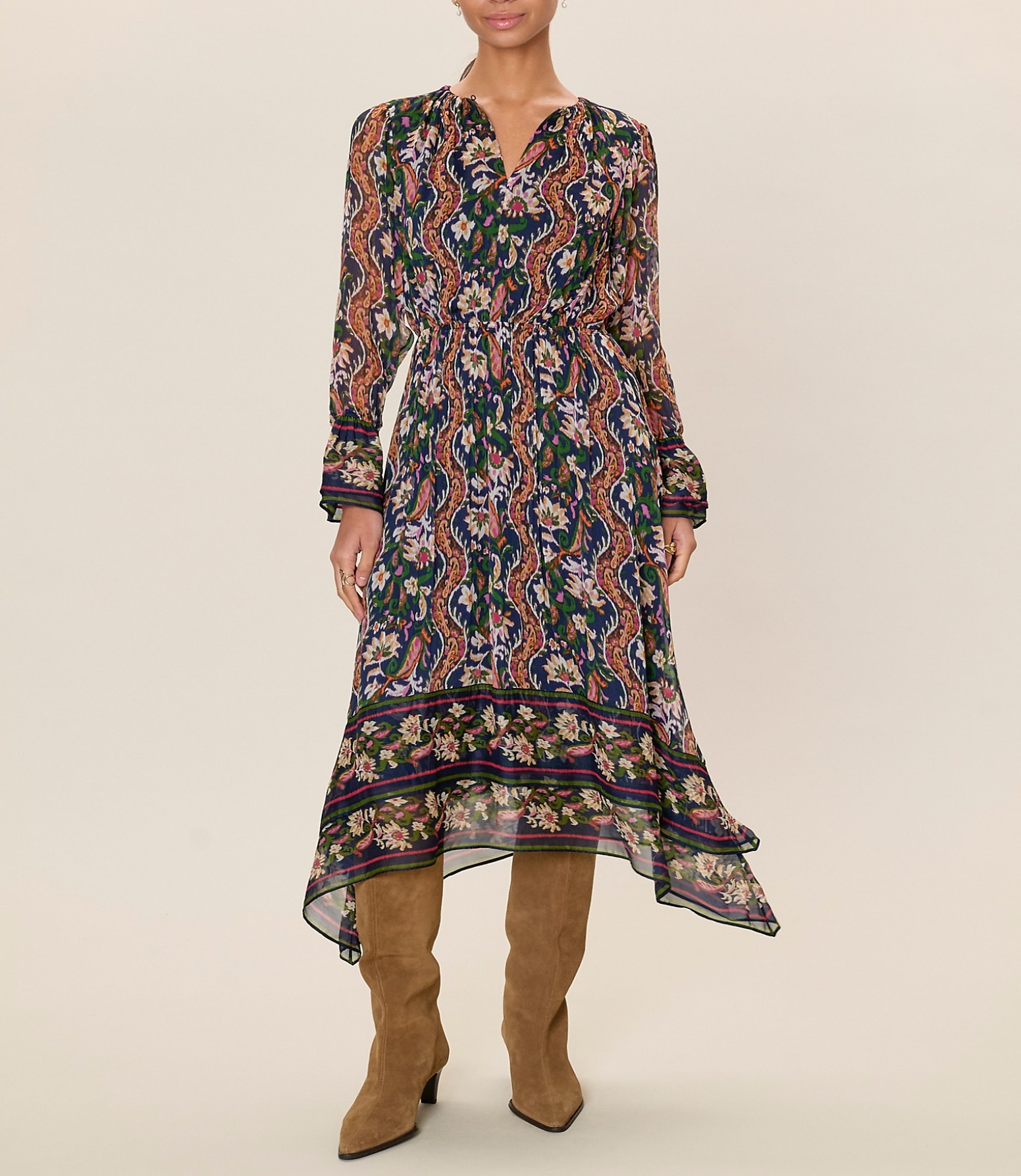 Rebecca Taylor Isha Long Sleeve Dress