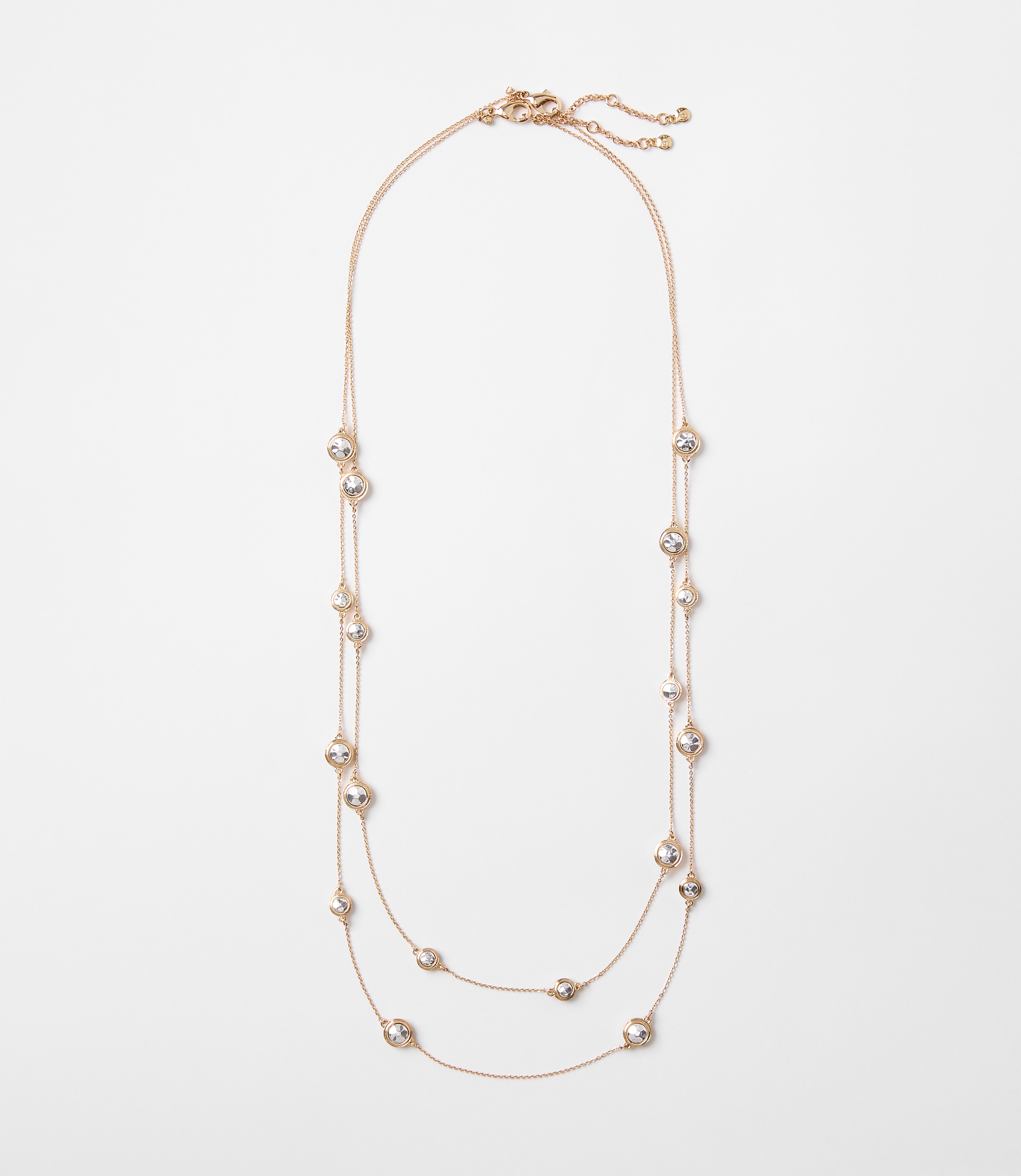 Mixed Metal Circle Station Necklace Set