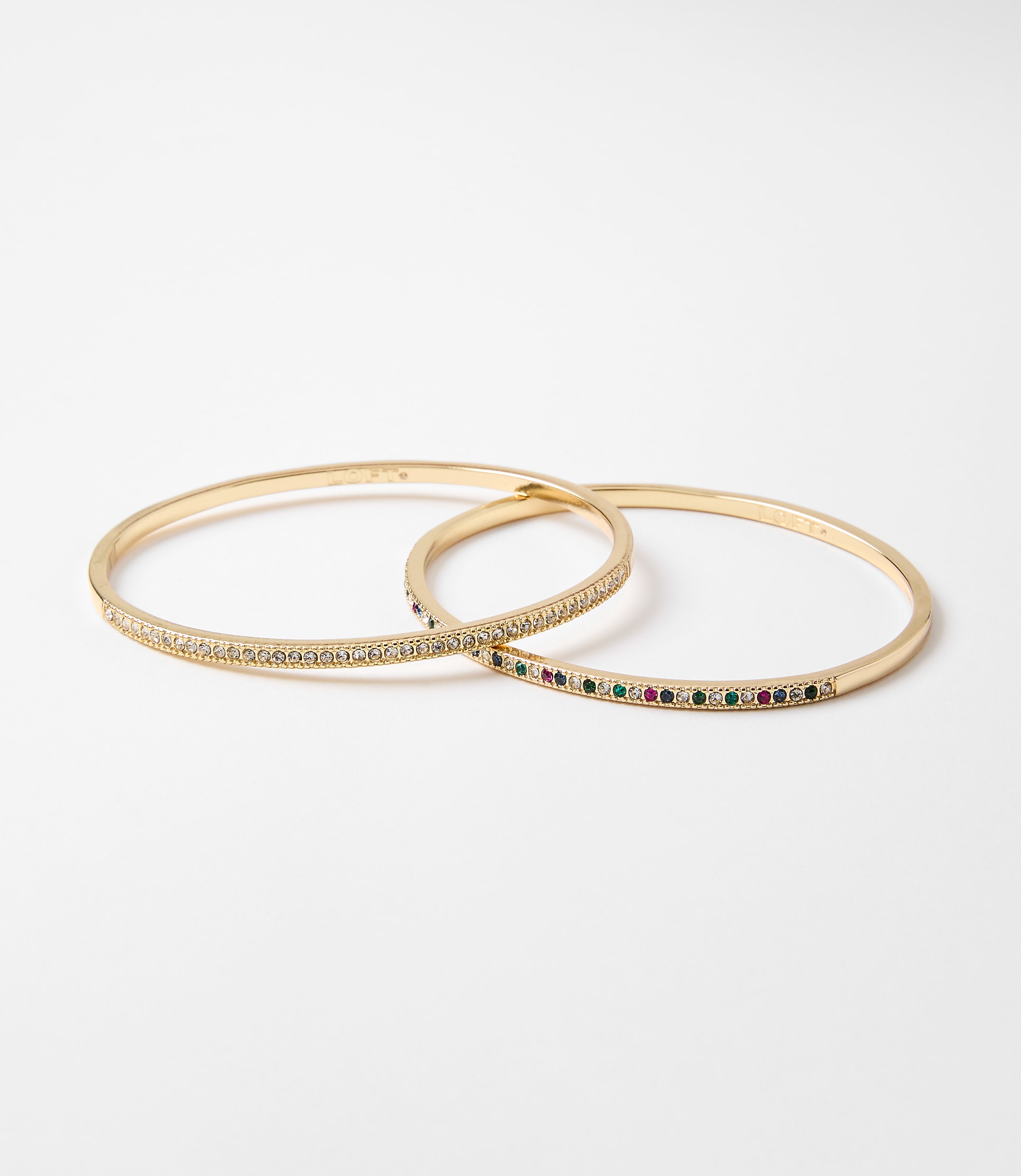 Pave Bangle Bracelet Set