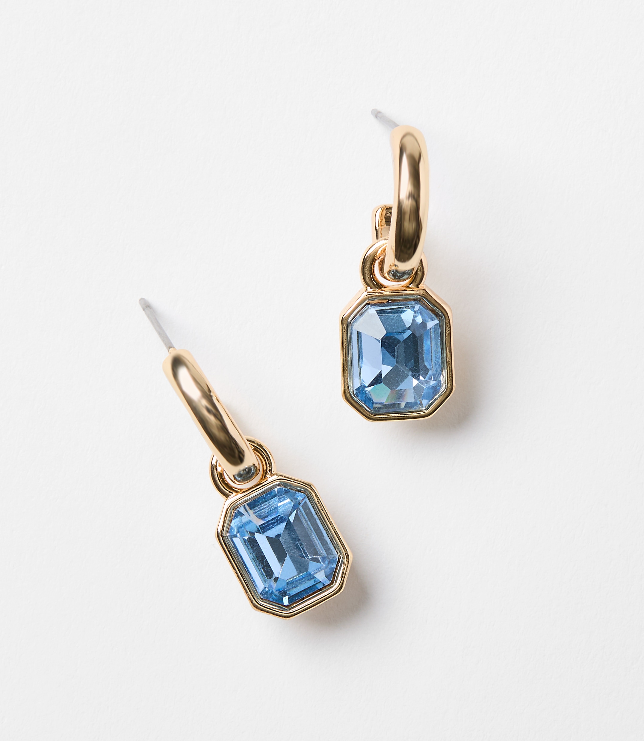 Sparkle Drop Hoop Earrings
