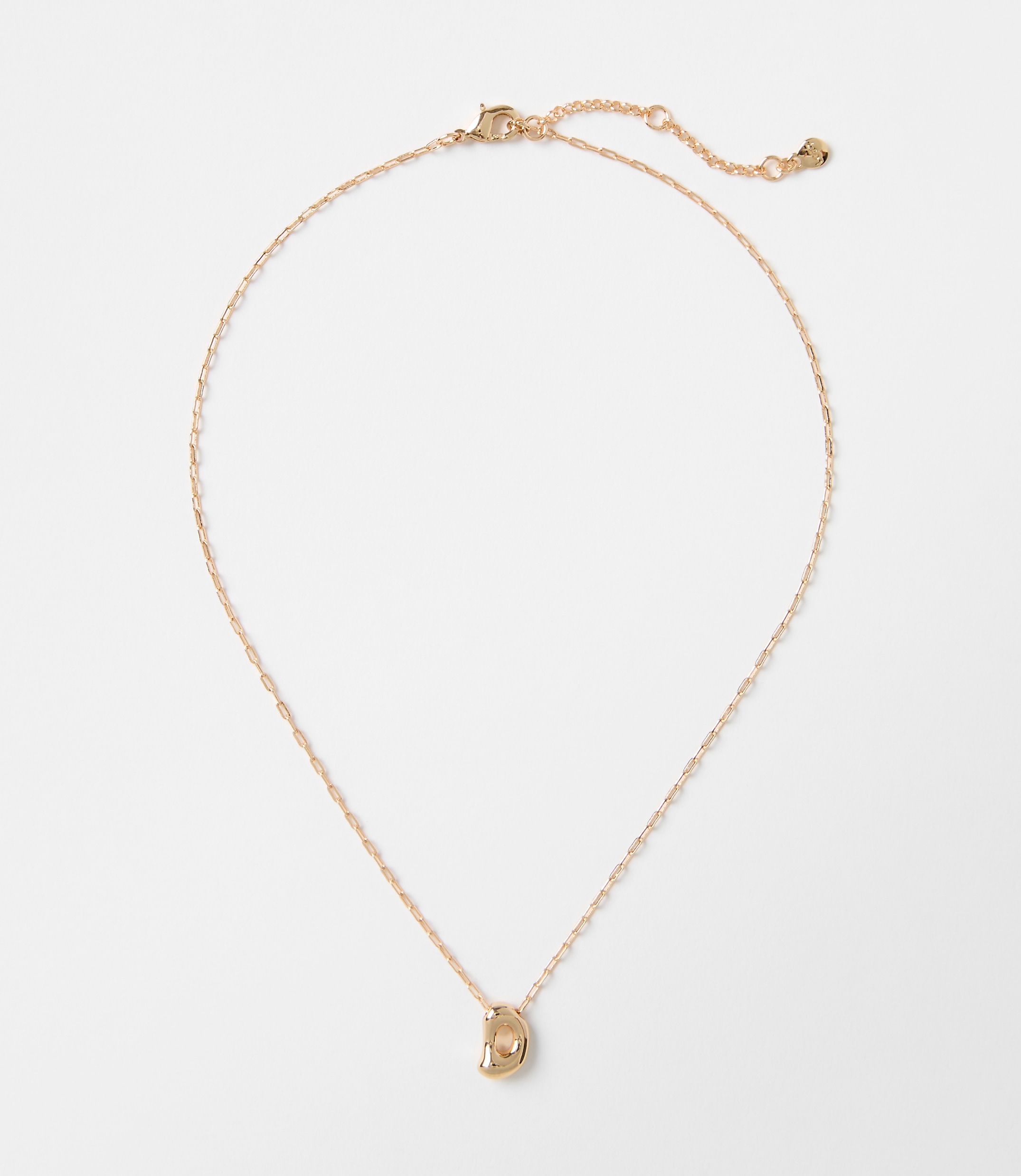 Bubble Letter Initial Necklace