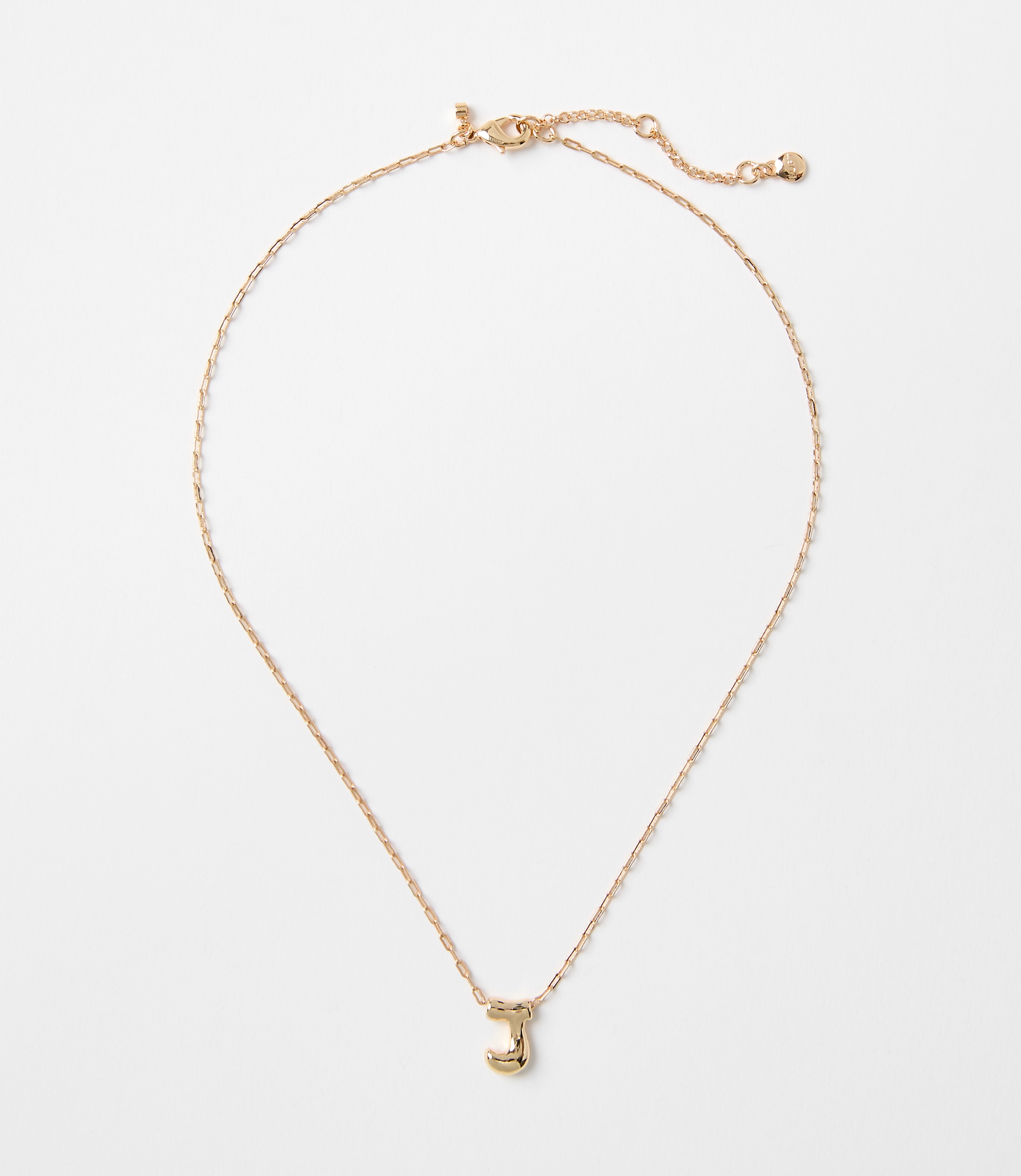 Bubble Letter Initial Necklace