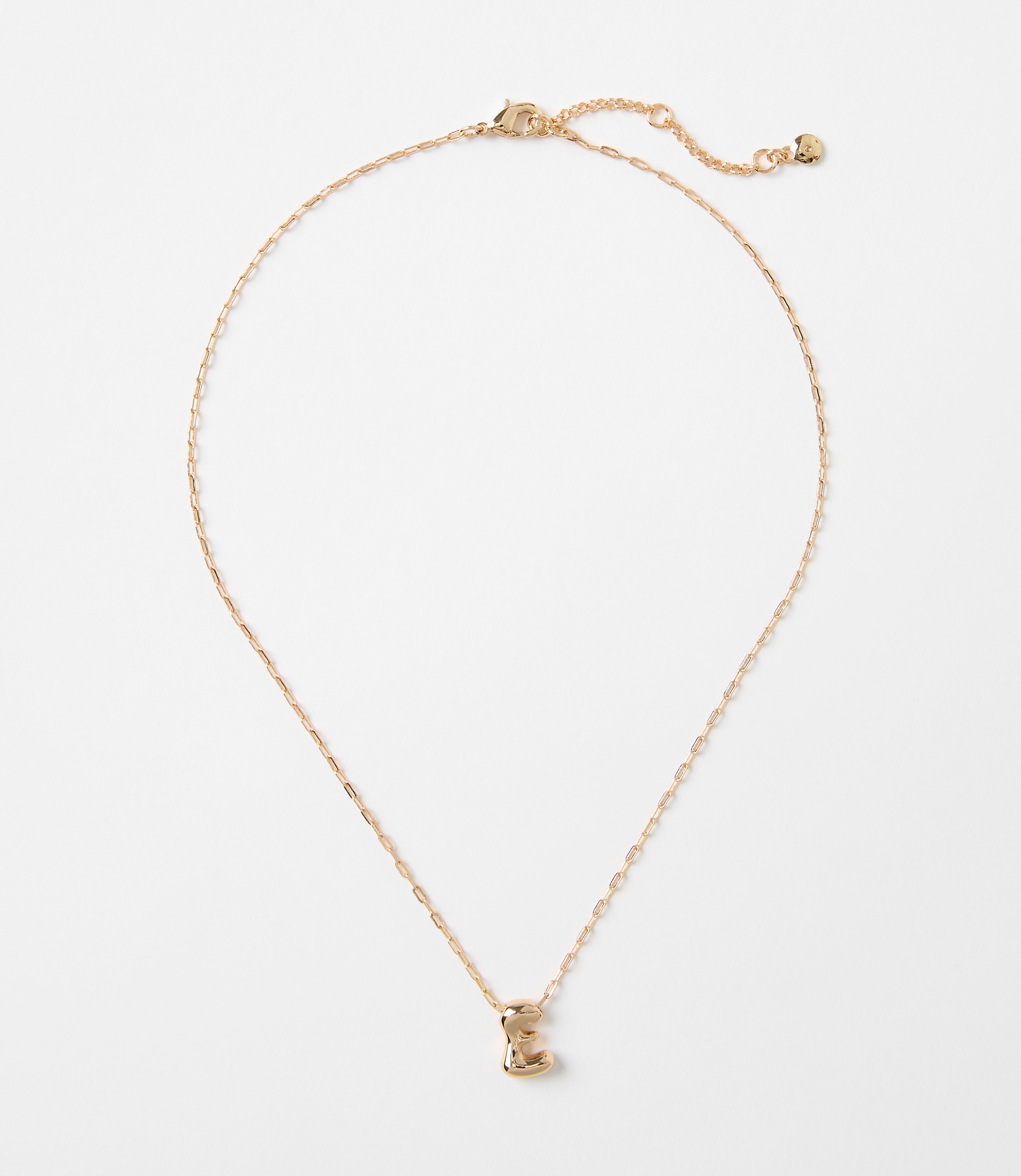 Bubble Letter Initial Necklace
