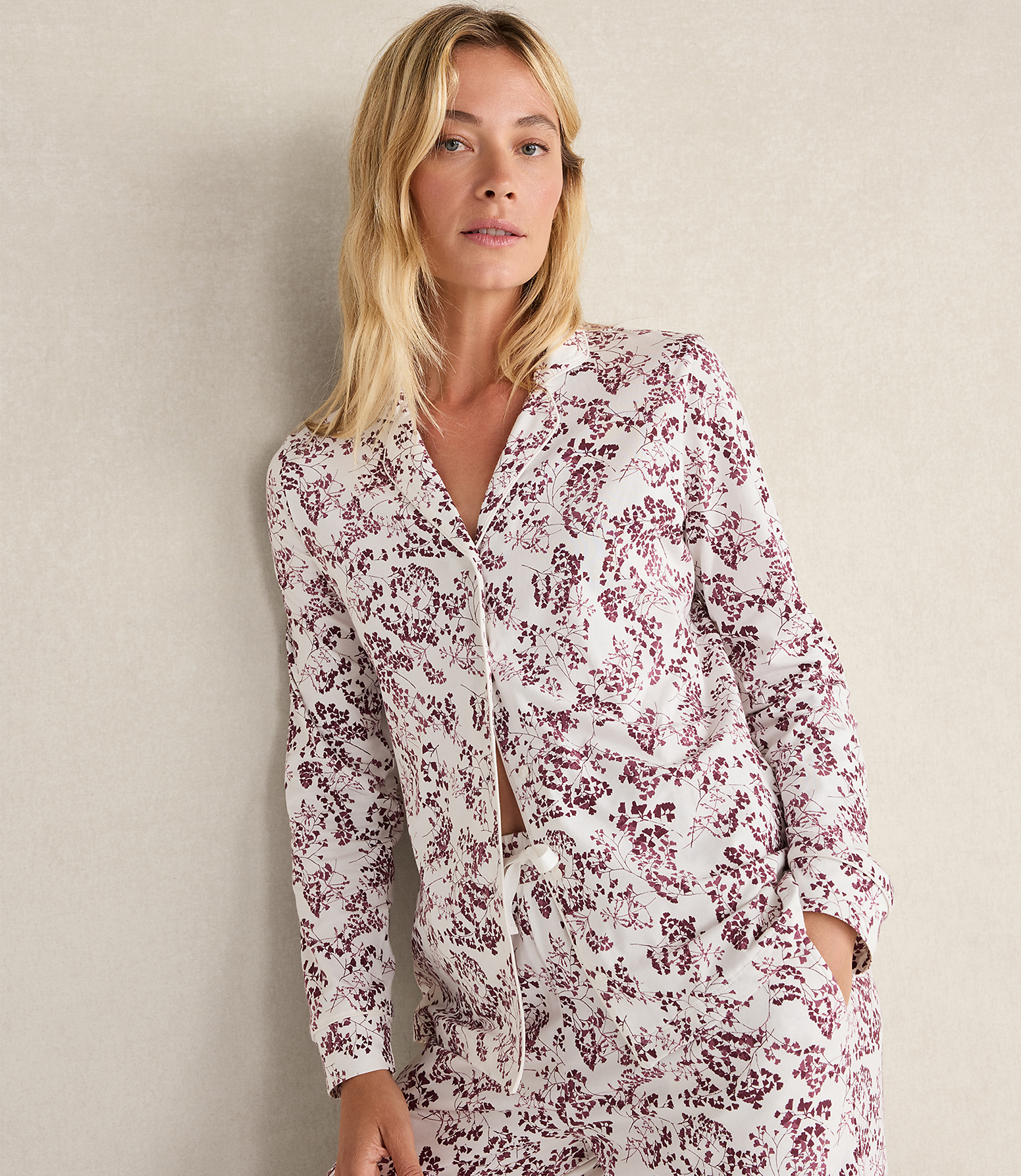 Haven Well Within Organic Cotton Jersey Blushing Blooms Pajama Shirt