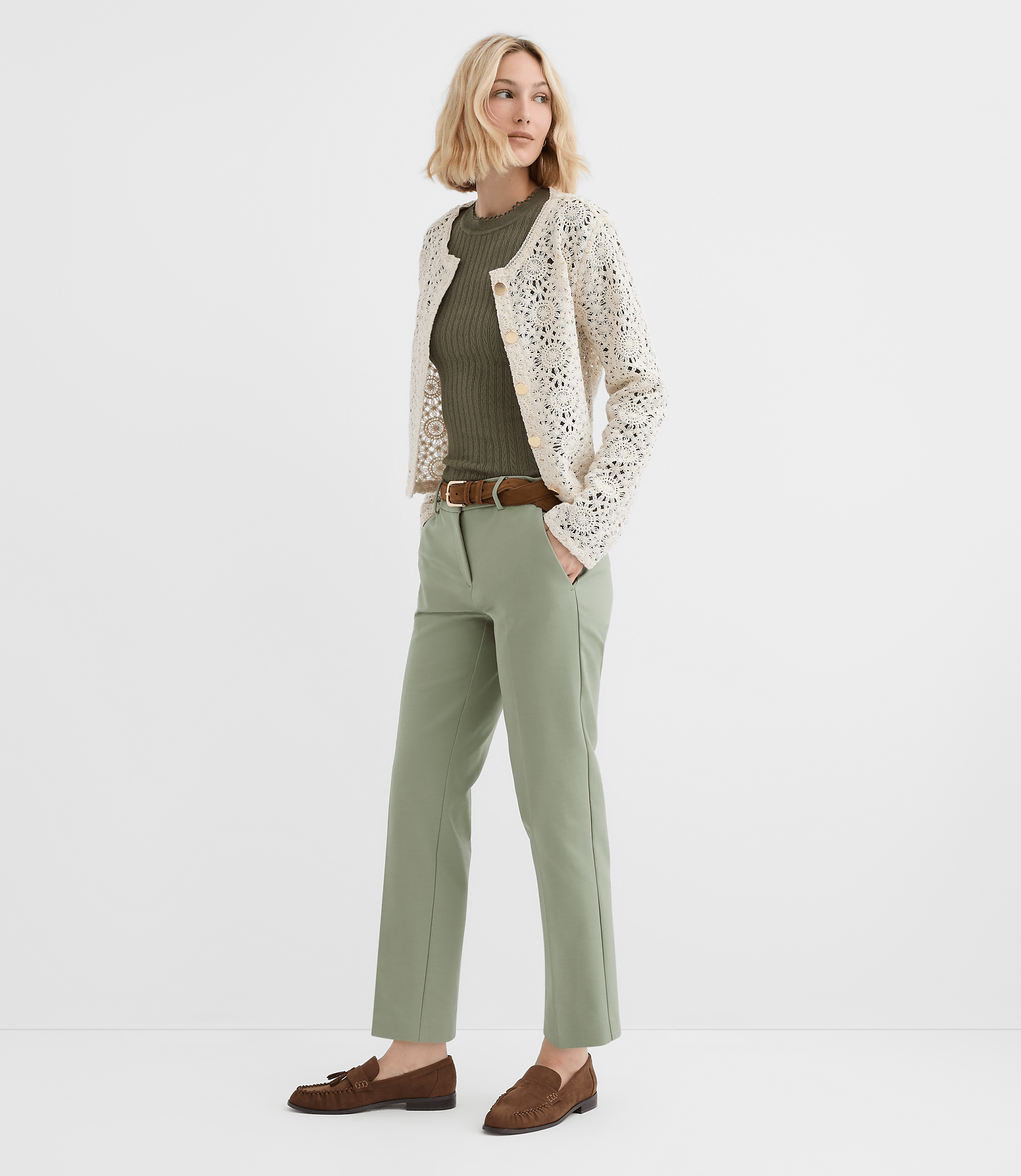 Riviera Slim Pants in Doubleweave