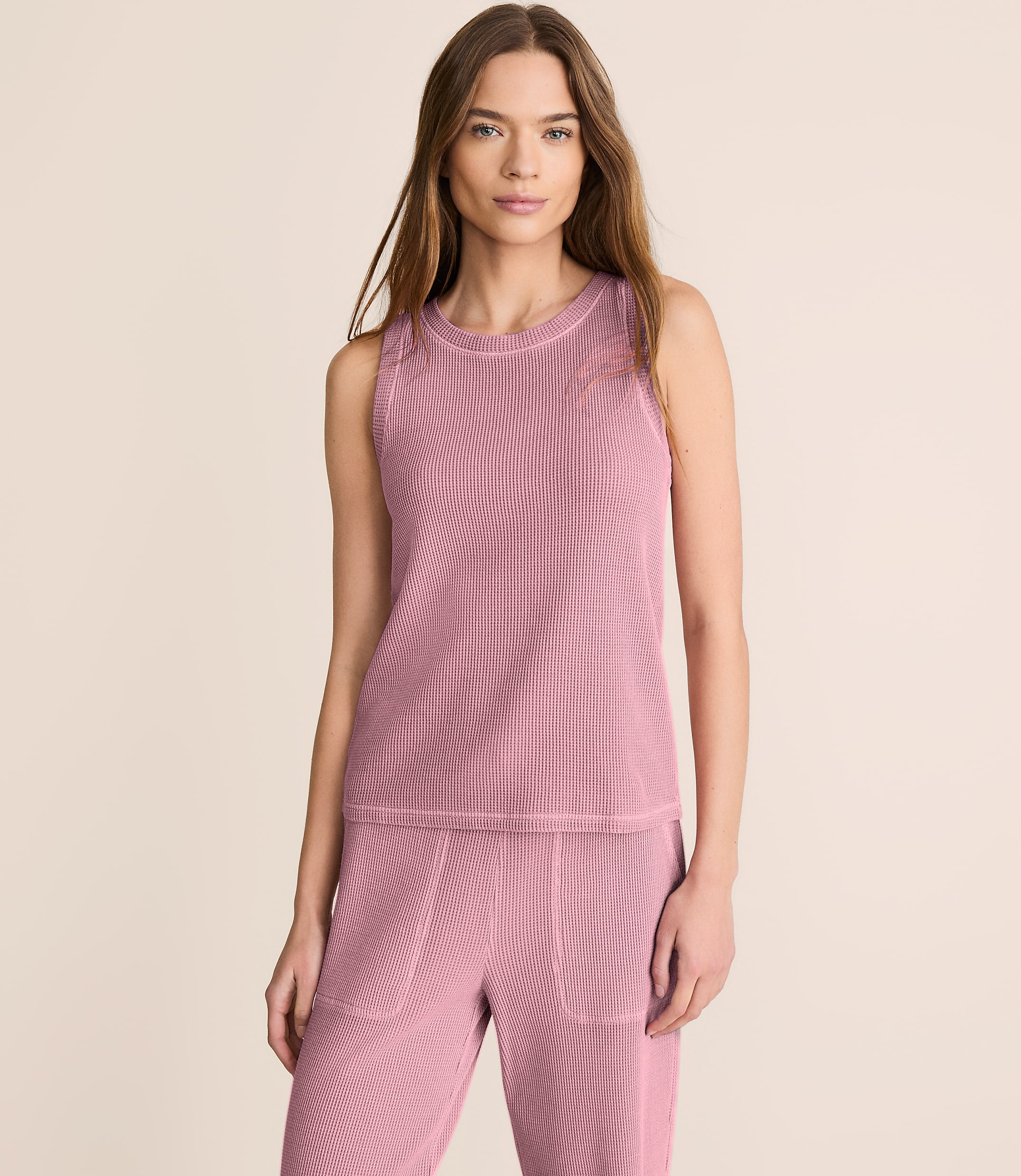 Lou & Grey Garment Dyed Waffle Tank Top