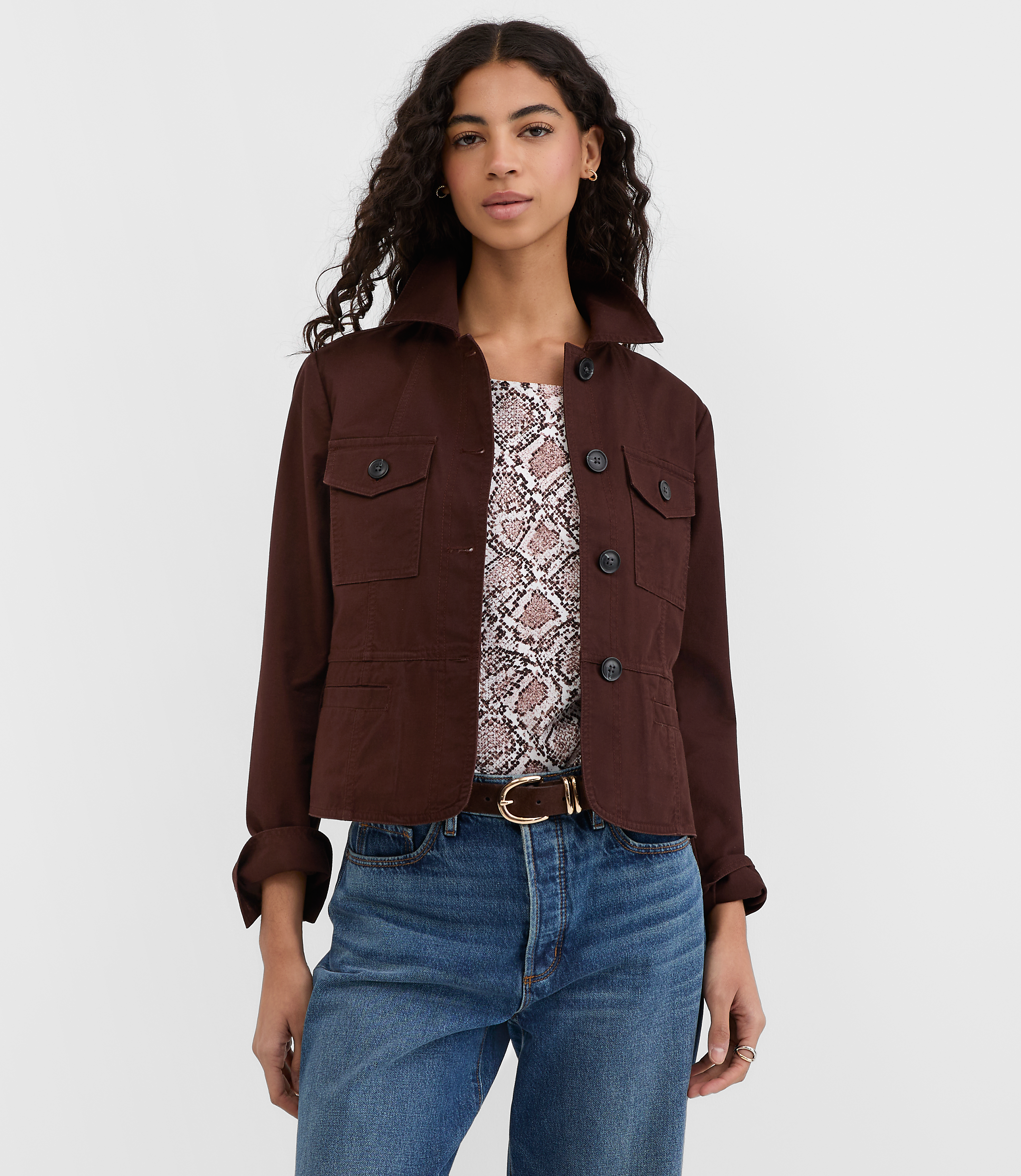 Twill Tailored Utility Jacket