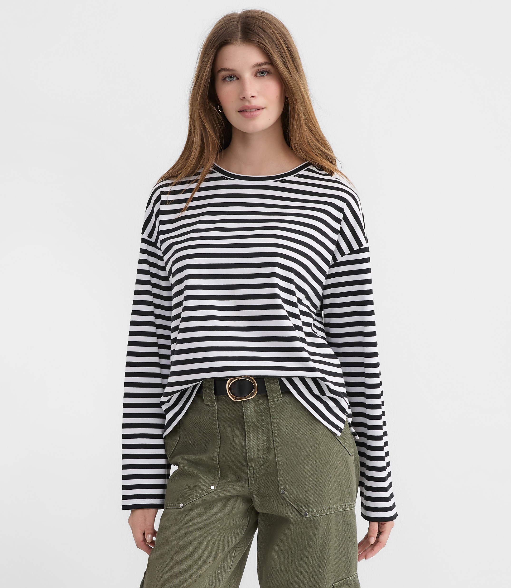 Striped Long Sleeve Modern Tee