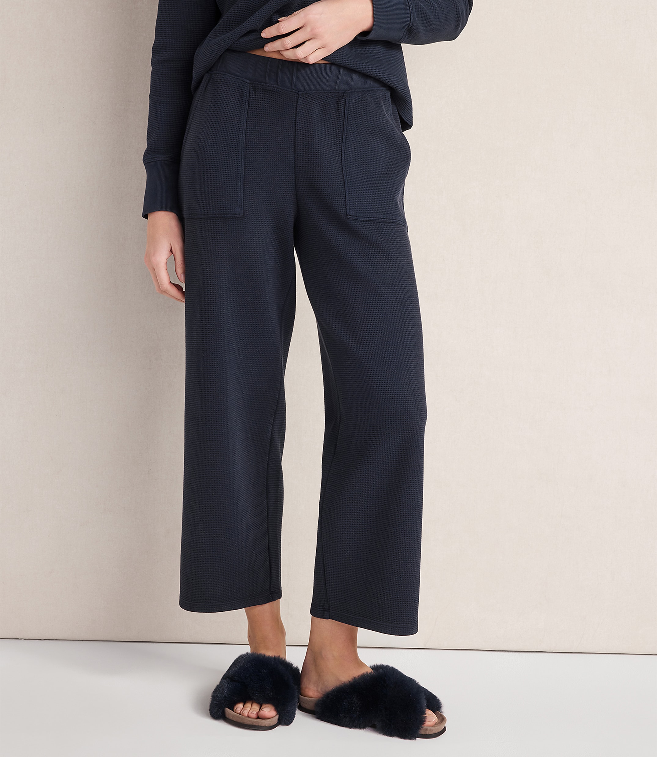 Haven Well Within Organic Cotton Waffle Straight Leg Pants