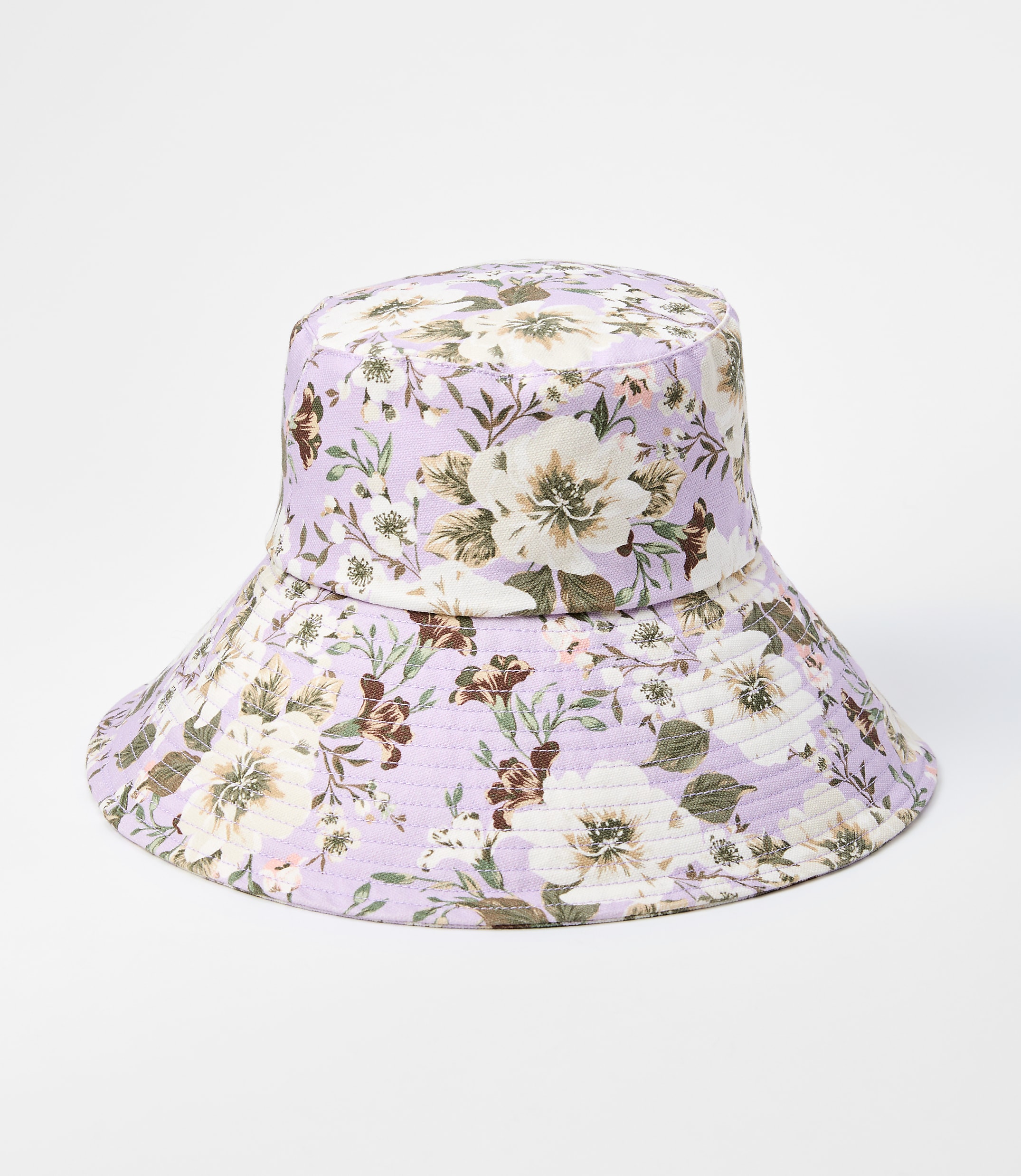 Floral Wide Brim Bucket Hat