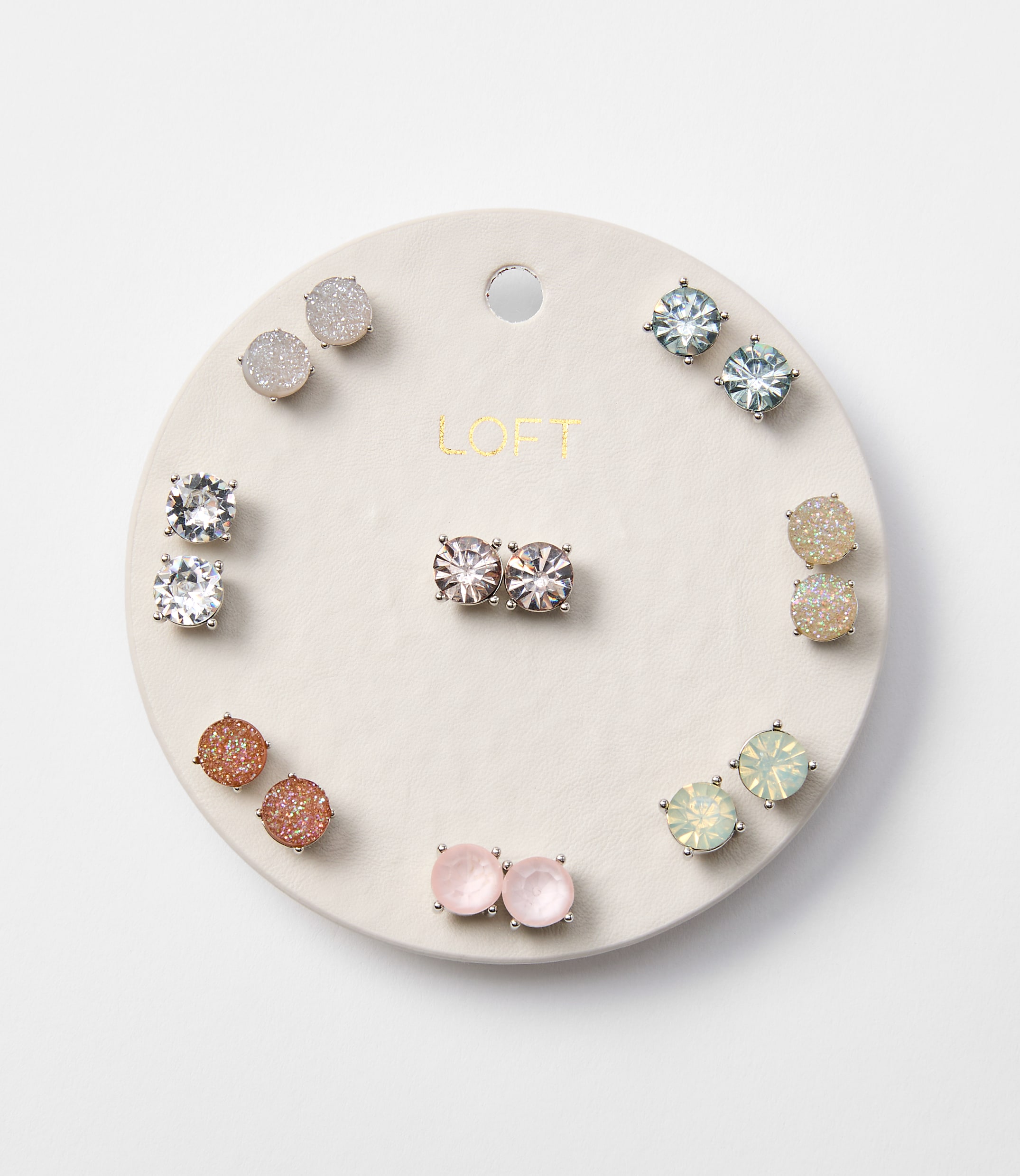 Multicolored Sparkle Stud Earring Set